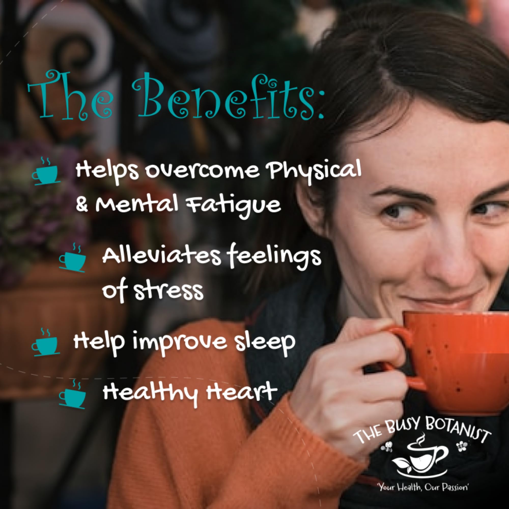 Stressed Out Herbal Tea with Valerian Root, Chamomile & Ashwagandha - 30 Caffeine Free Biodegradable Tea Bags 3