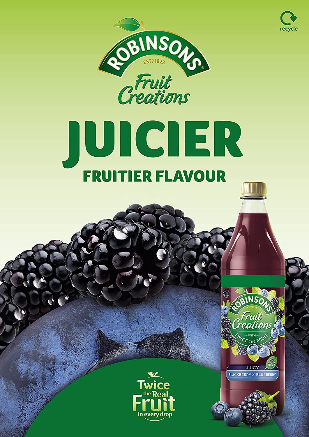 Robinsons Fruit Creations Blackberry & Blueberry Squash 1L 3