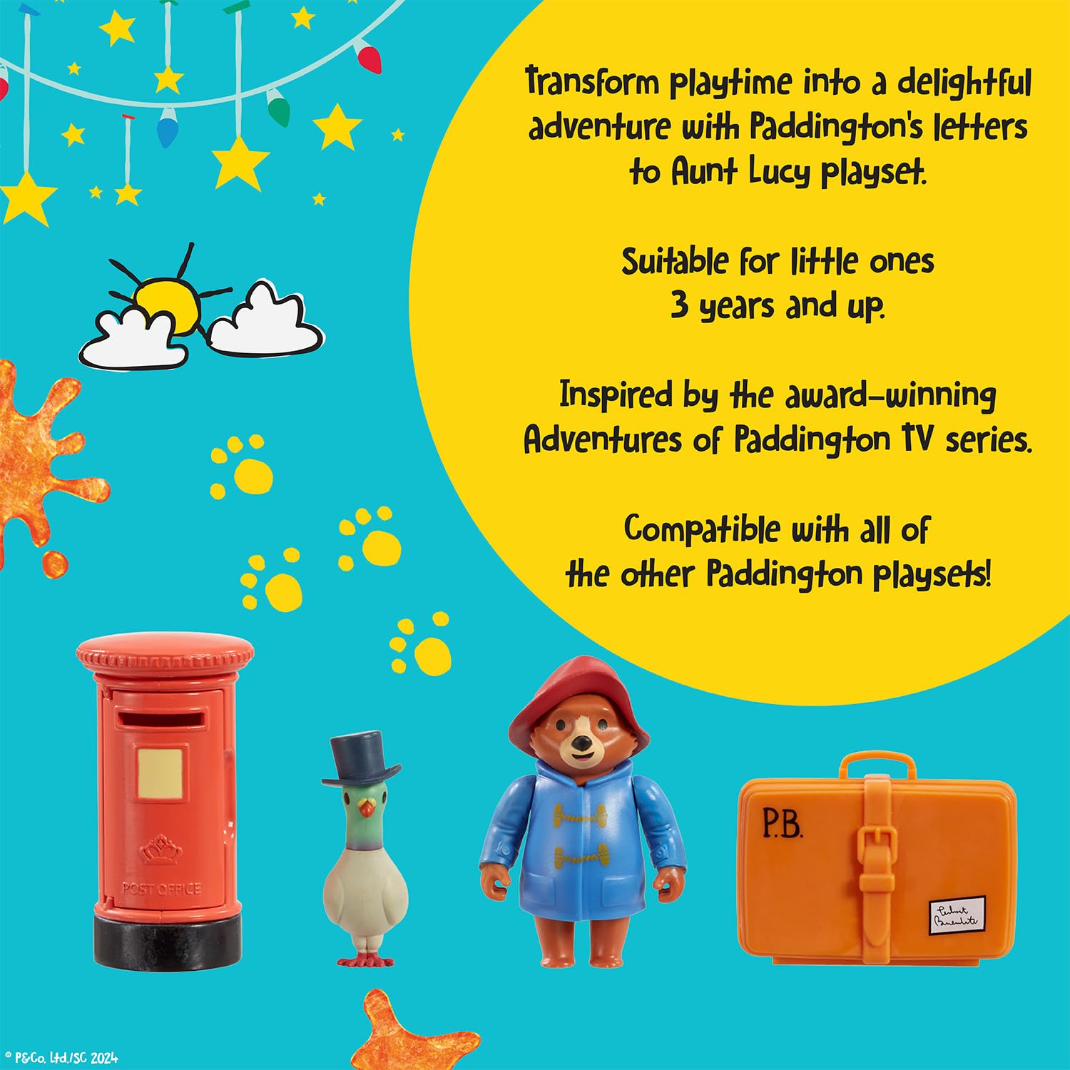 Paddington Bear Letters to Aunt Lucy Playset - Imaginative Storytelling Toy for Kids