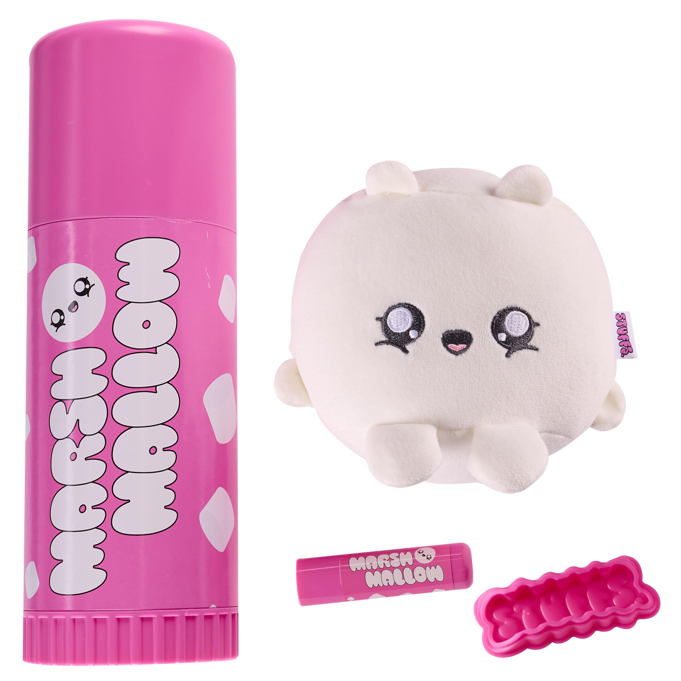 STUFFS Self-Care Stuffie & Lip Balm Set - Collectible Plush Toy with Matching Lip Balm, 5+ Years