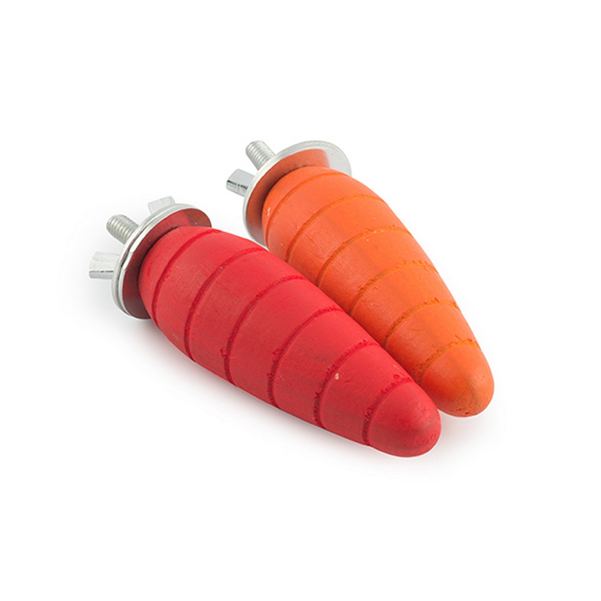 Ancol Wooden Gnawer Carrot Chew Toy - Safe Wood for Small Pets | Pack of 2