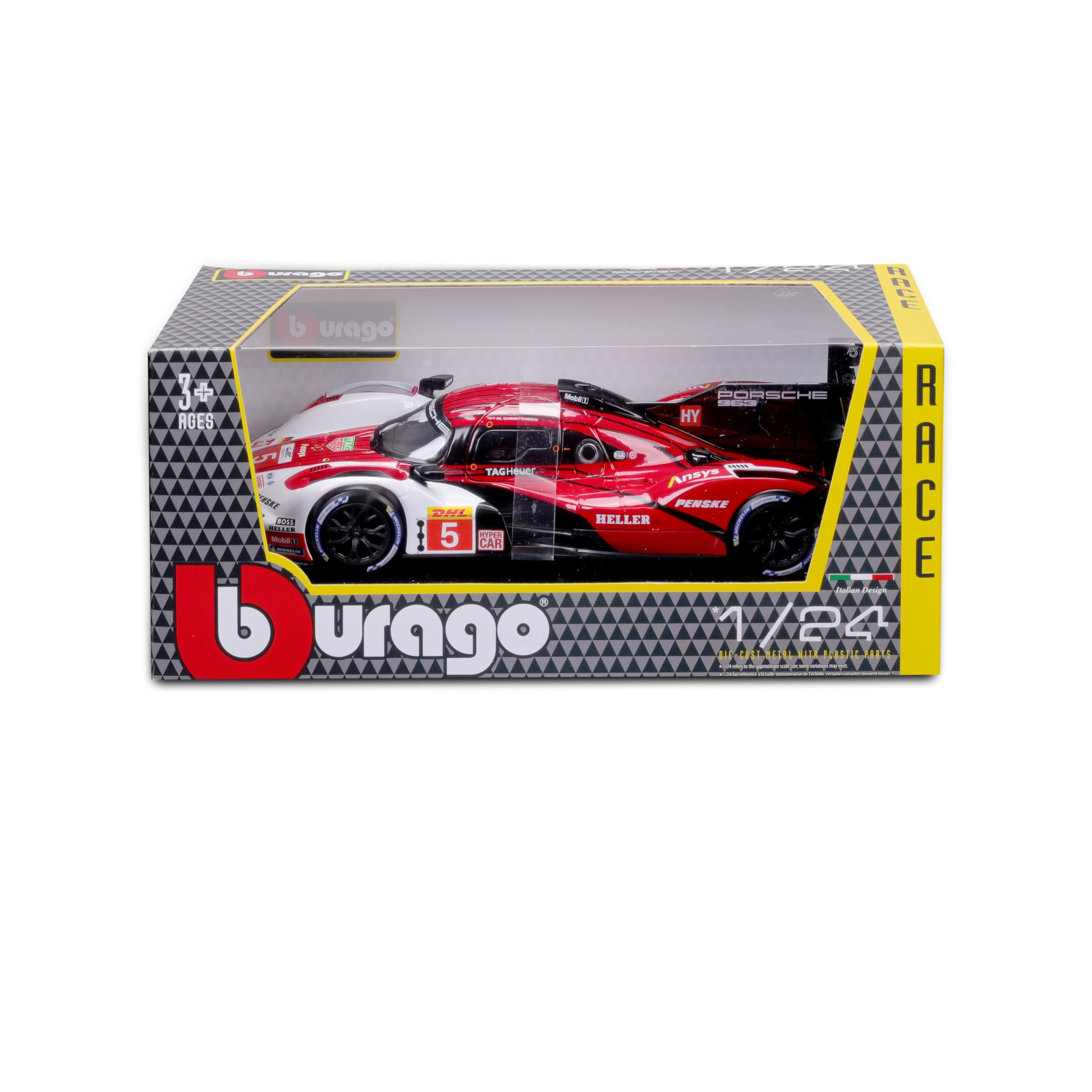 Bburago Porsche Penske 963 GTP Race Car - 1:24 Scale Die-Cast Replica | Blue | 2023 Model 6