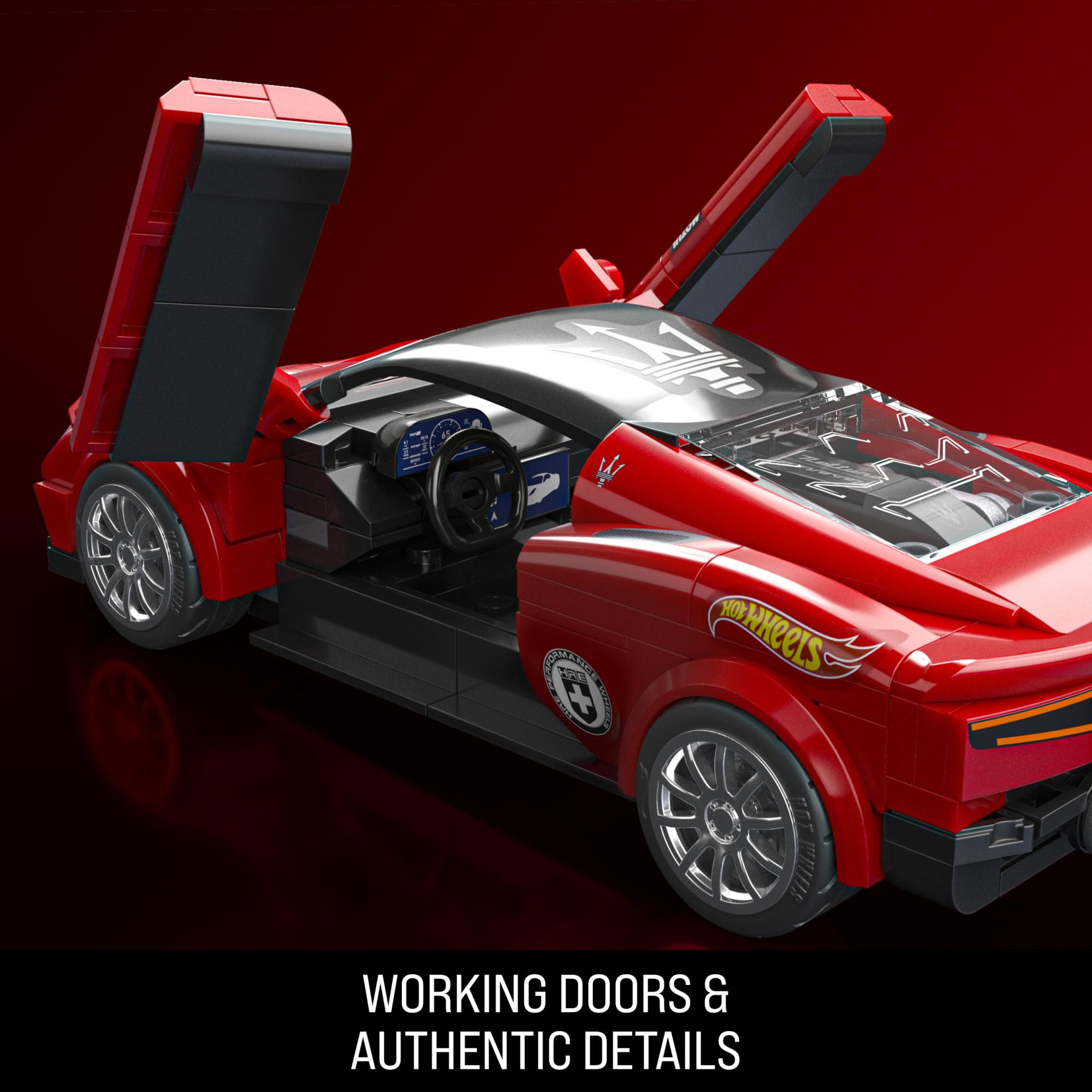 Mattel Brick Shop Hot Wheels Speed Series Maserati MC20 Building Set - 259-Piece Vehicle Model for Ages 10+ 3