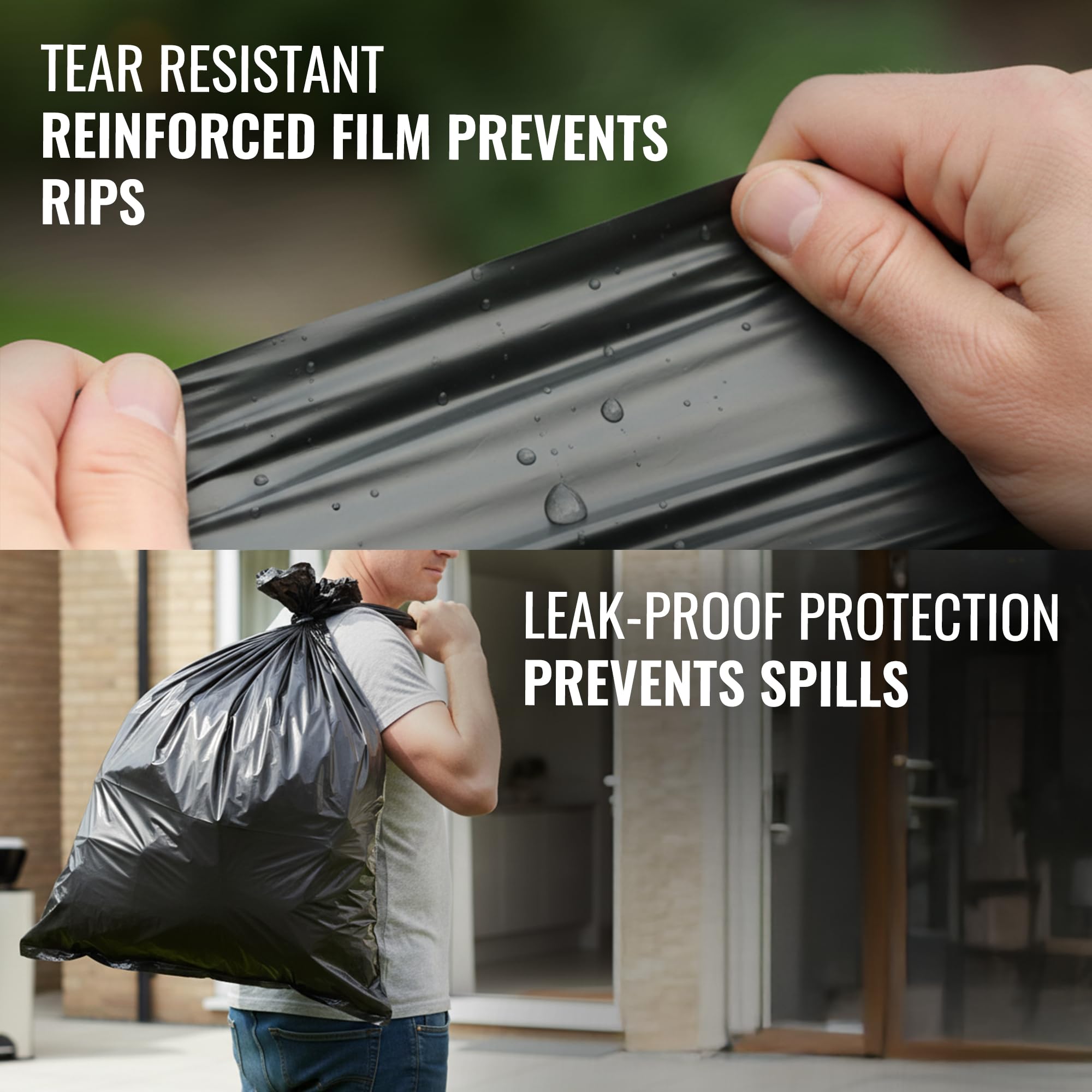 EcoBag Heavy Duty Refuse Sacks - 50 Pack, 70L Capacity, Made with 98% Recycled Plastic 5