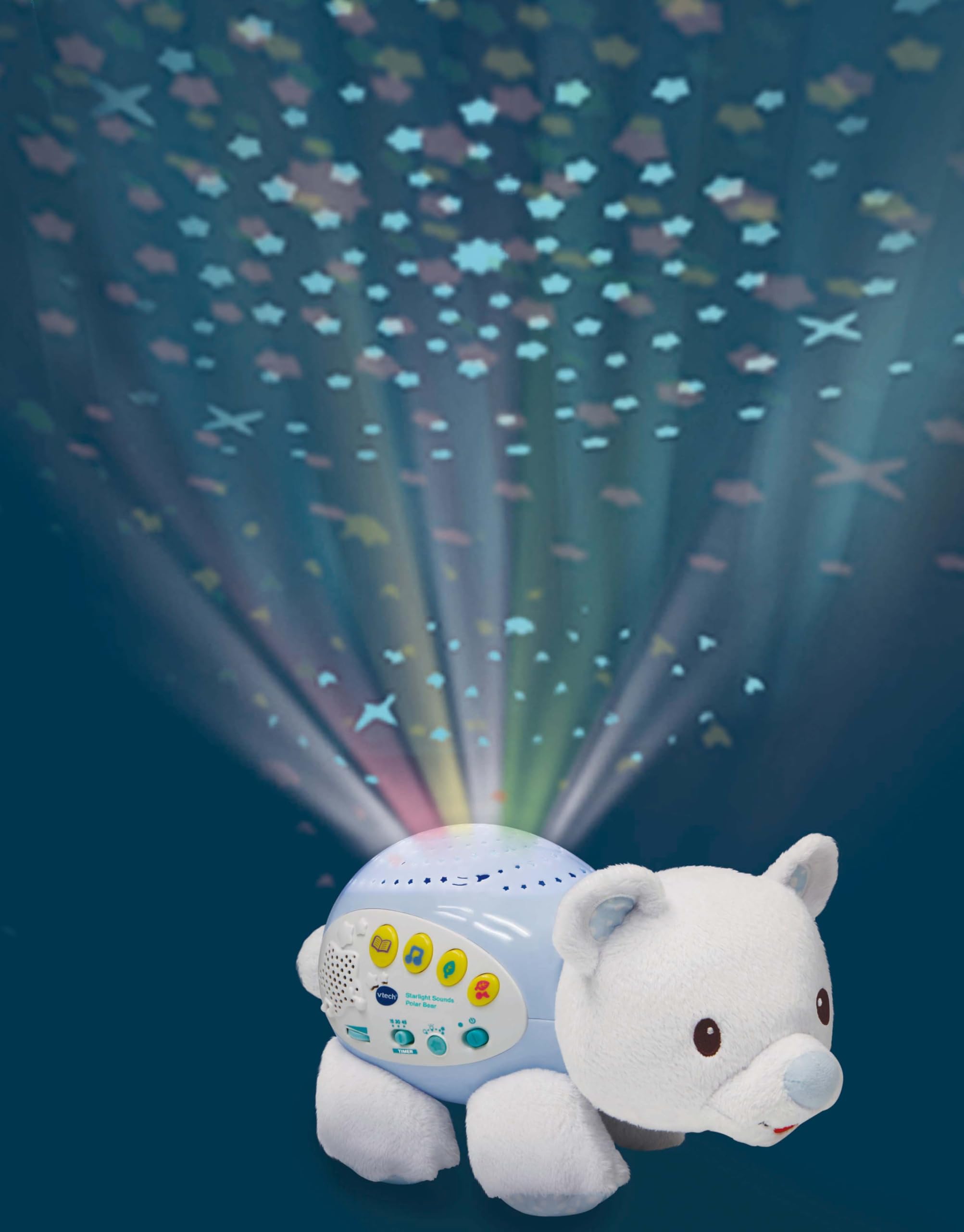 VTech Little Friendlies Starlight Sounds Bear - Soothing Musical Baby Toy with Light Projection, 1 Month to 4 Years 6