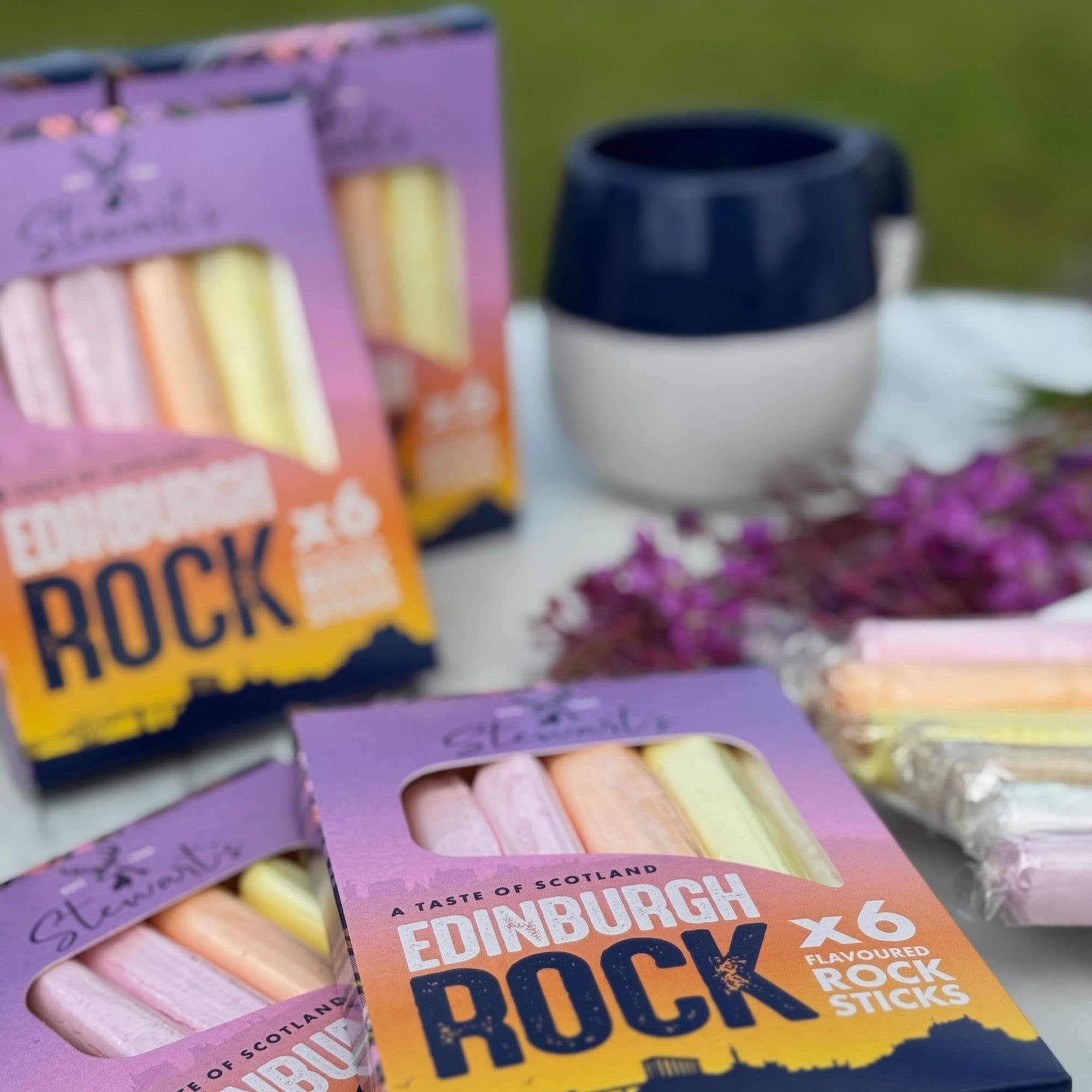 Stewart's Edinburgh Rock Sticks, 135g - Vegan Friendly Scottish Confectionery