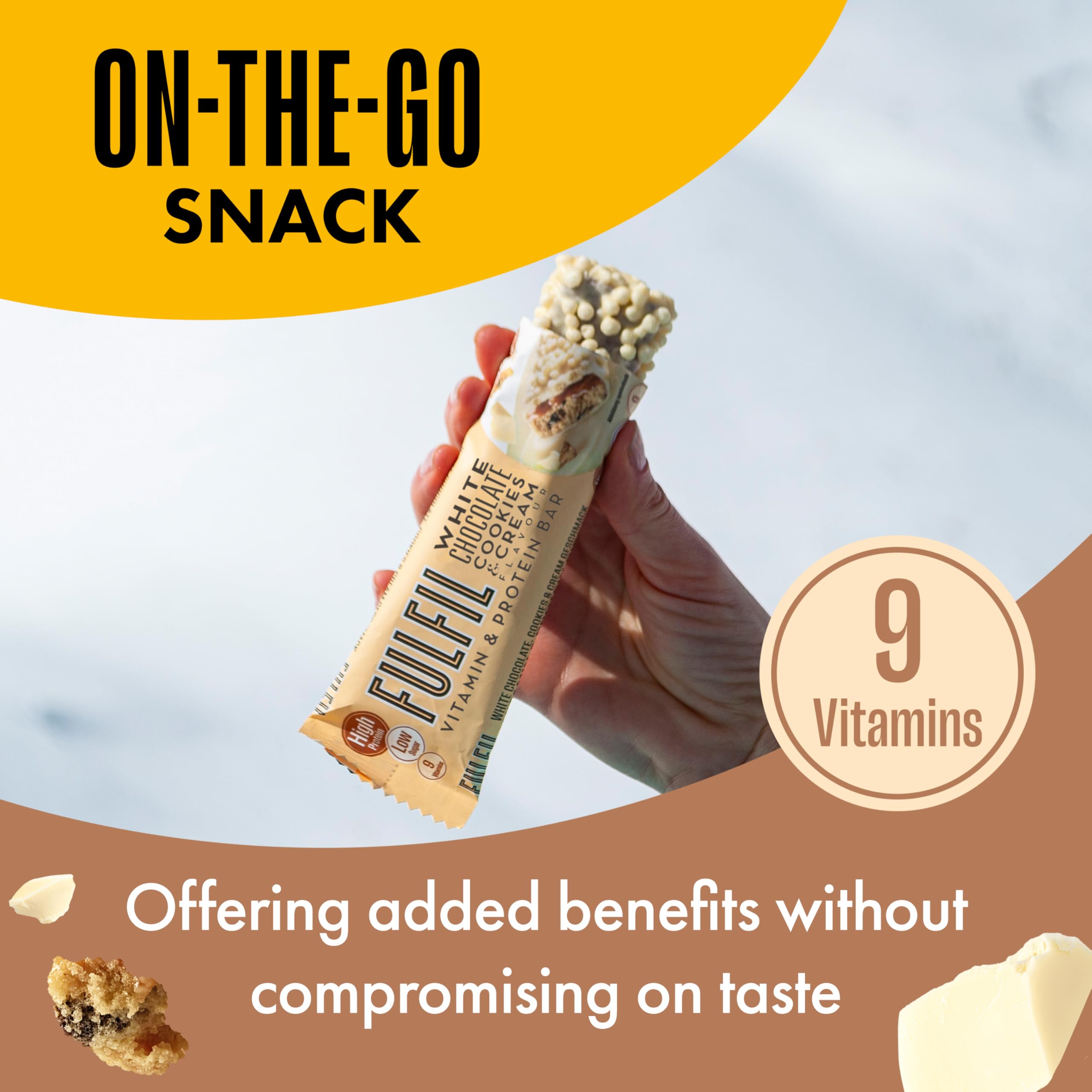 Fulfil - Vitamin and Protein Bars (15 x 40g) White Chocolate Cookies and Cream