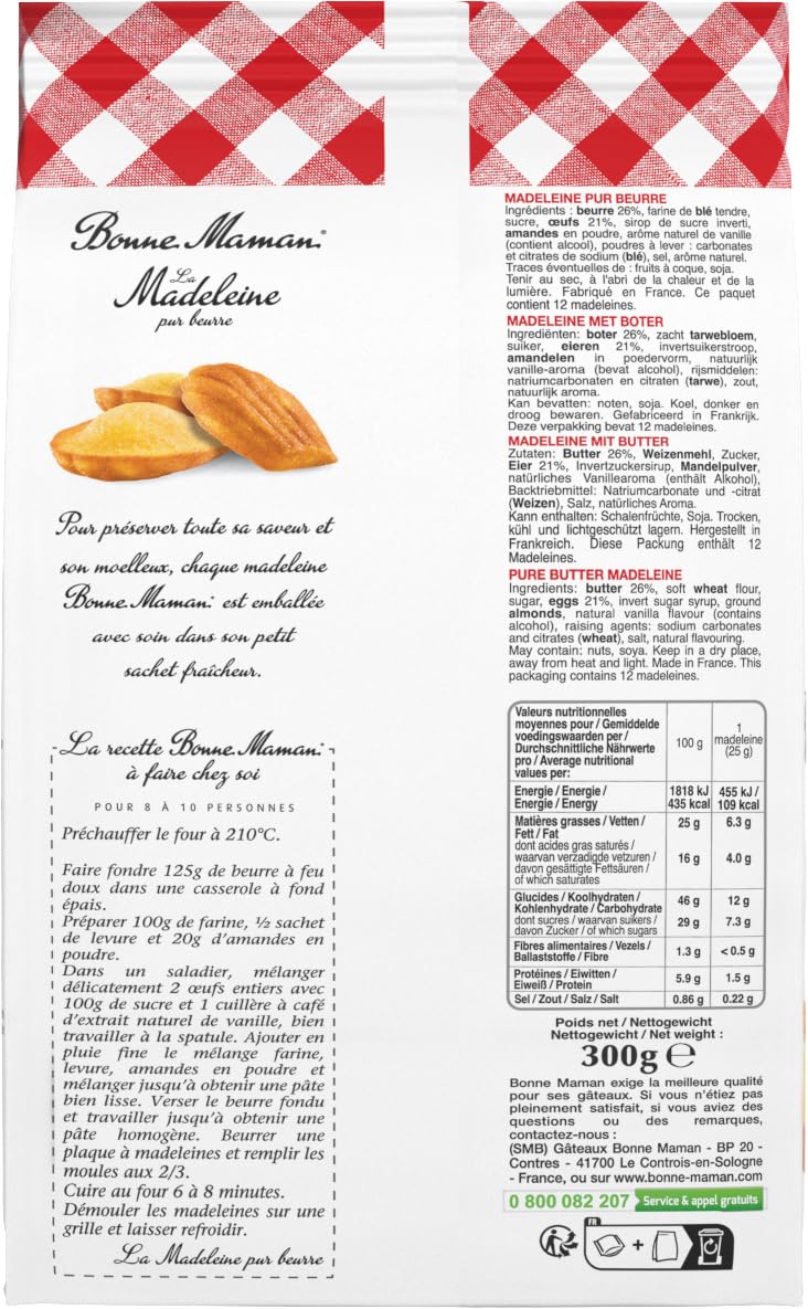 Bonne Maman Original Pure Butter French Madeleines - 300g 4