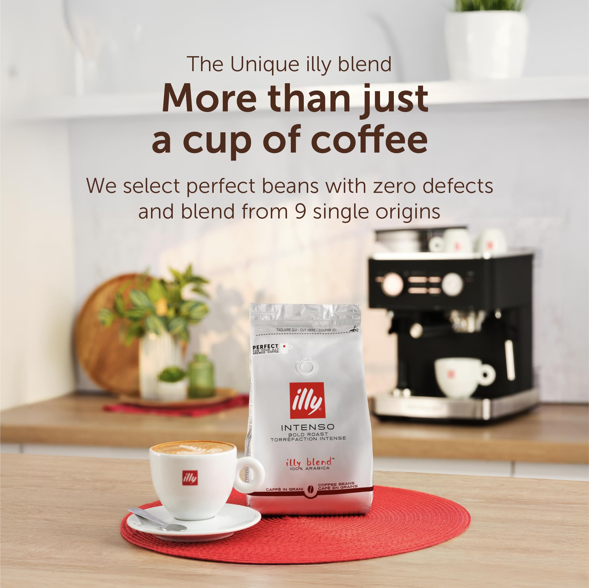 illy Intenso Whole Bean Coffee - 100% Arabica Dark Roast - 500g Refill Pouch 4