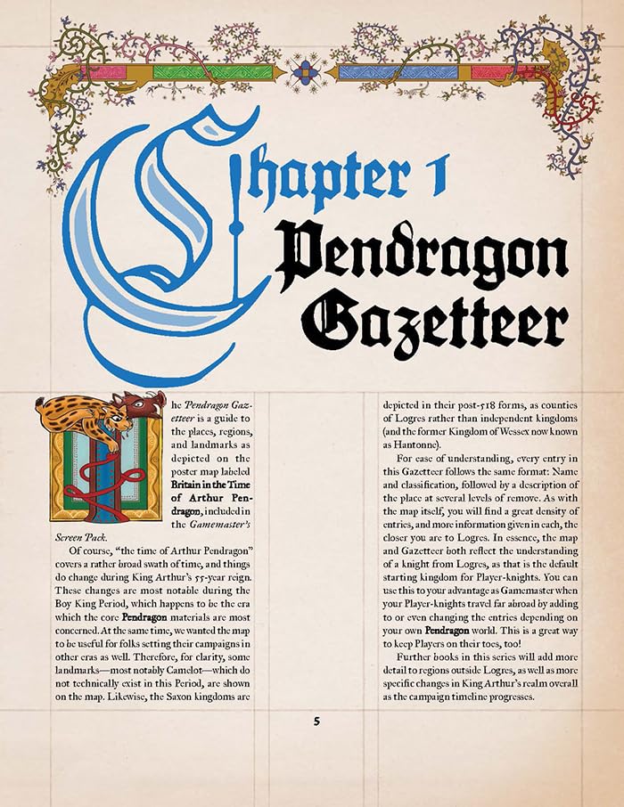 Chaosium Pendragon GM Screen Pack | RPG Accessories | 1+ Players 6