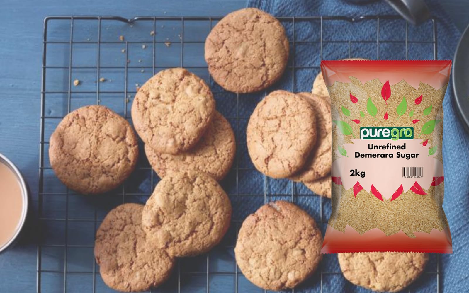 Puregro Demerara Sugar - Premium Golden Cane Sugar 2kg 6