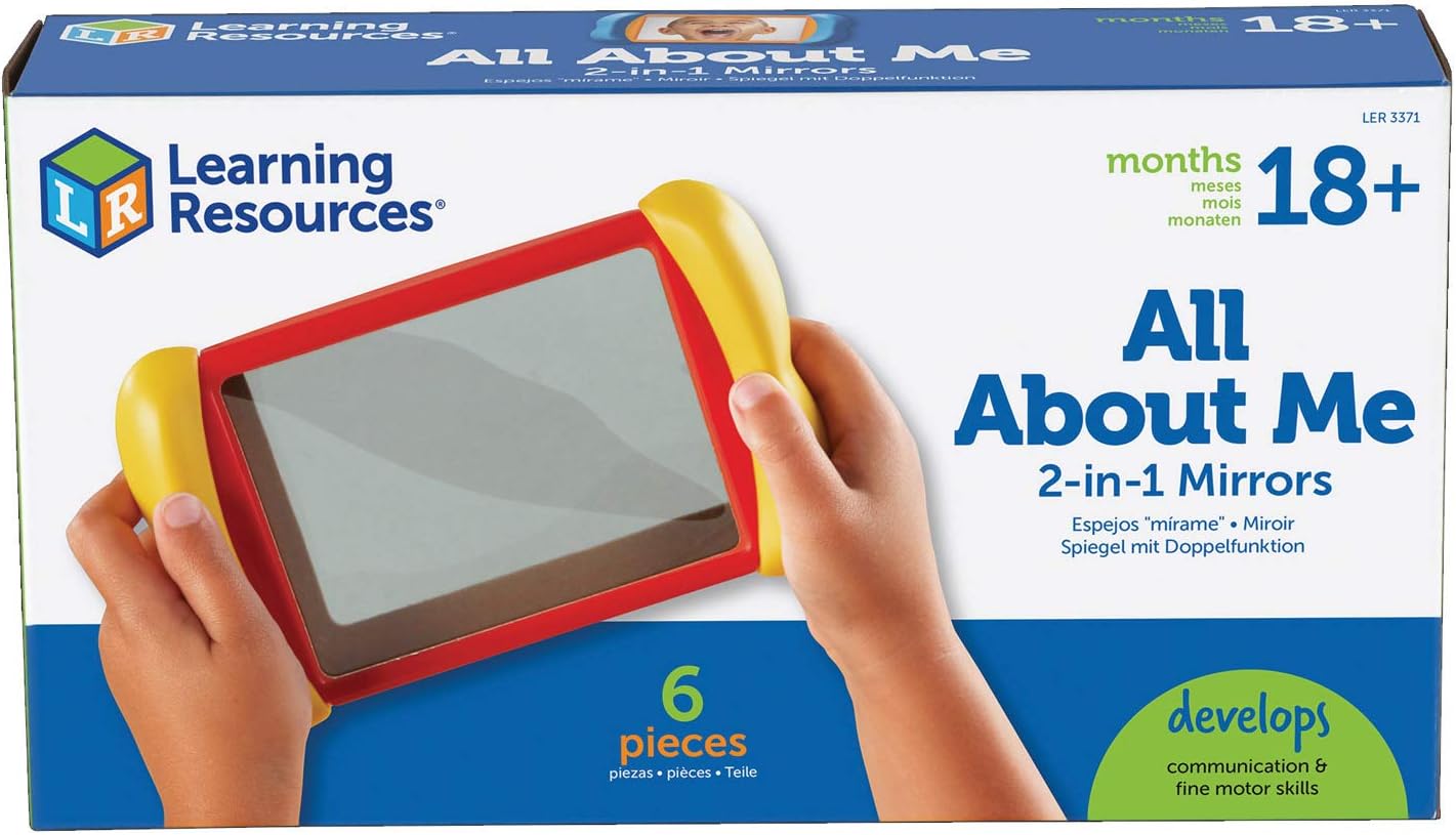Learning Resources All About Me 2-in-1 Mirrors - Double-Sided Fun for Toddlers 4