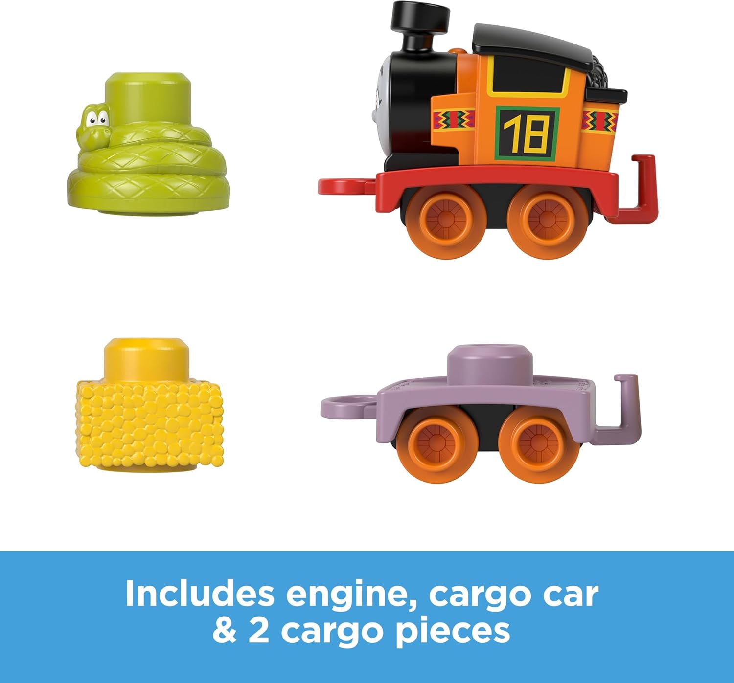 Thomas & Friends My First Nia Push-Along Train with Stacking Cargo - Toddler Toy for 18 Months+ 4