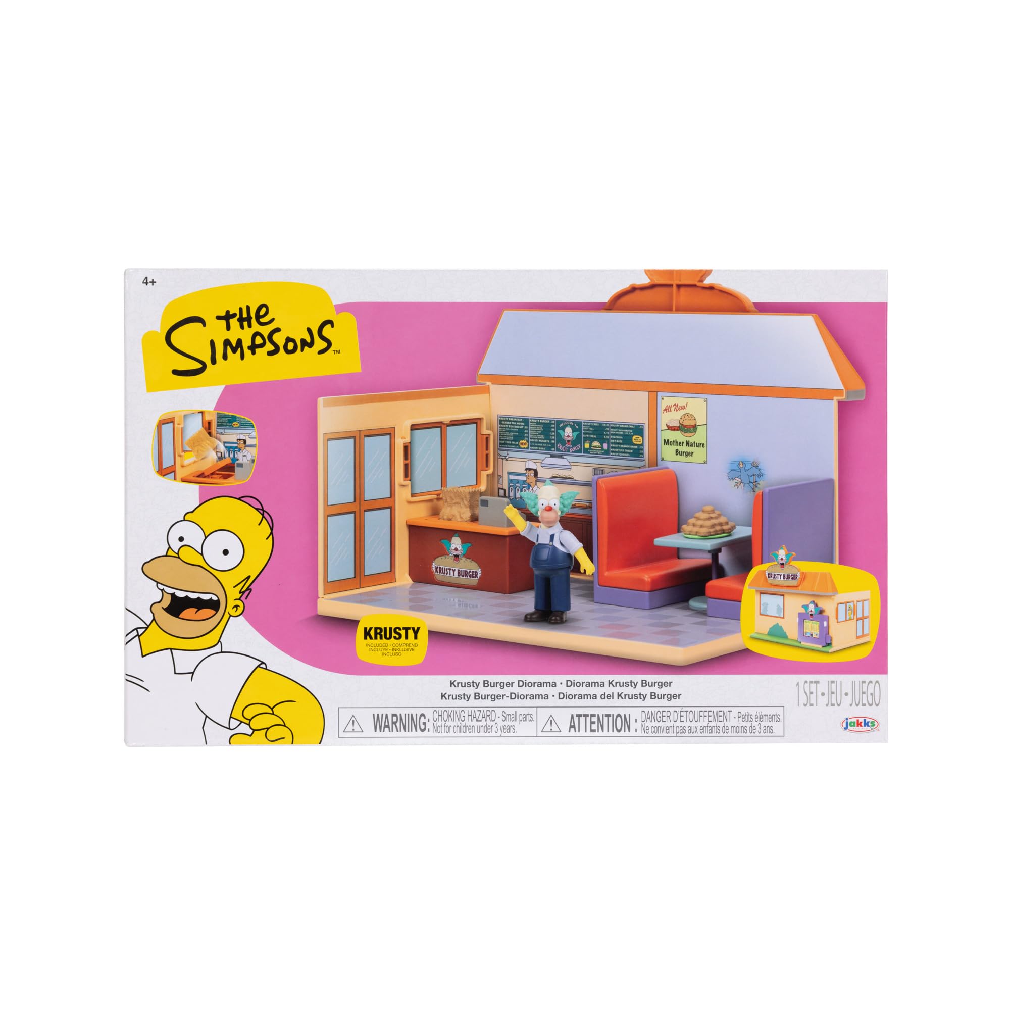 The Simpsons Krusty Burger Playset by Jakks Pacific - Includes 6.35 cm Krusty Figure 3