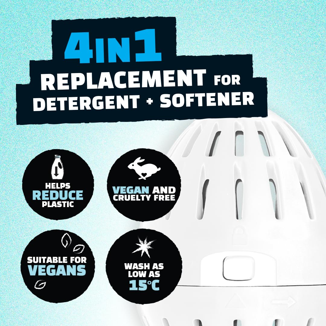 Ecoegg - Laundry Egg Refills for Whites + Lights (50 Washes, Fresh Linen) 3