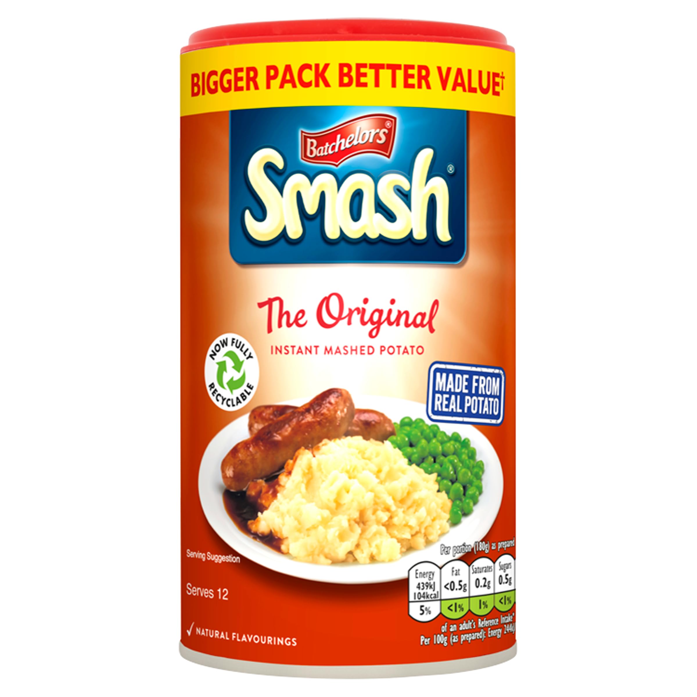 Batchelors - Original Instant Mashed Potato Made From Real Potato, 360 g Tub 6