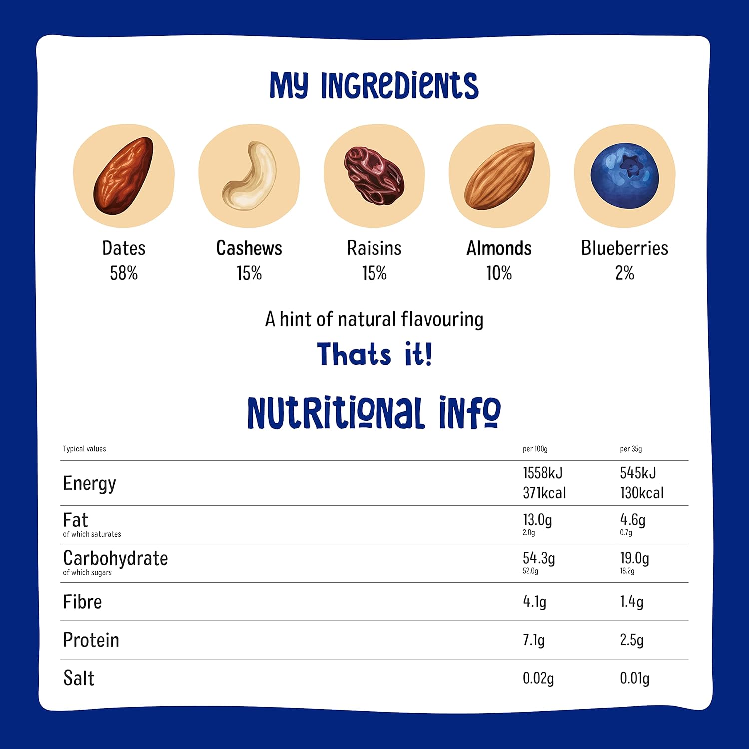Nakd Blueberry Muffin Raw Fruit & Nut Bar - Vegan, Gluten-Free, No Added Sugar 3