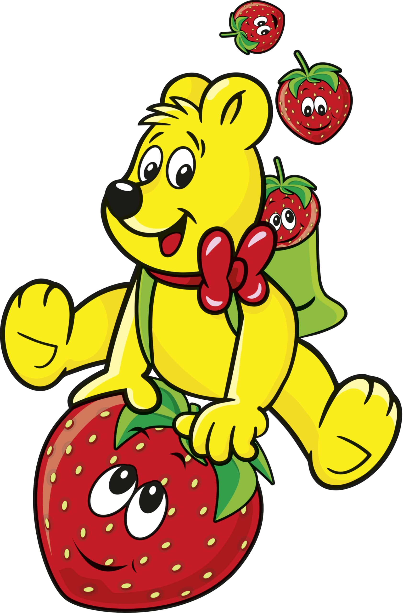 HARIBO Giant Strawbs Gone Mini Fruit Sweets - 100 Mini Bags 3