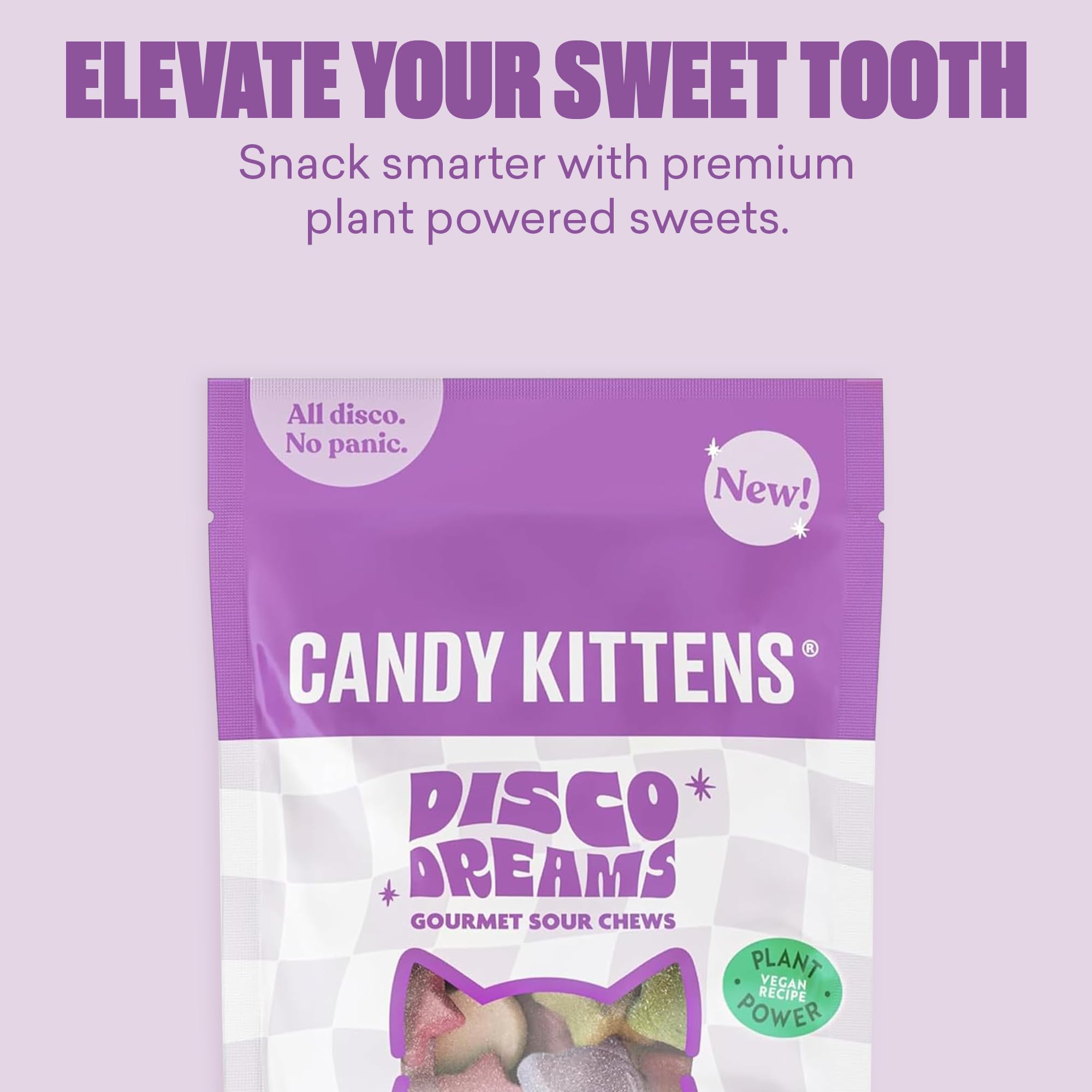 Candy Kittens Disco Dreams Vegan Sweets – 140g Fizzy Treats with Real Fruit Juice, Plant-Based Pick and Mix Snack 3