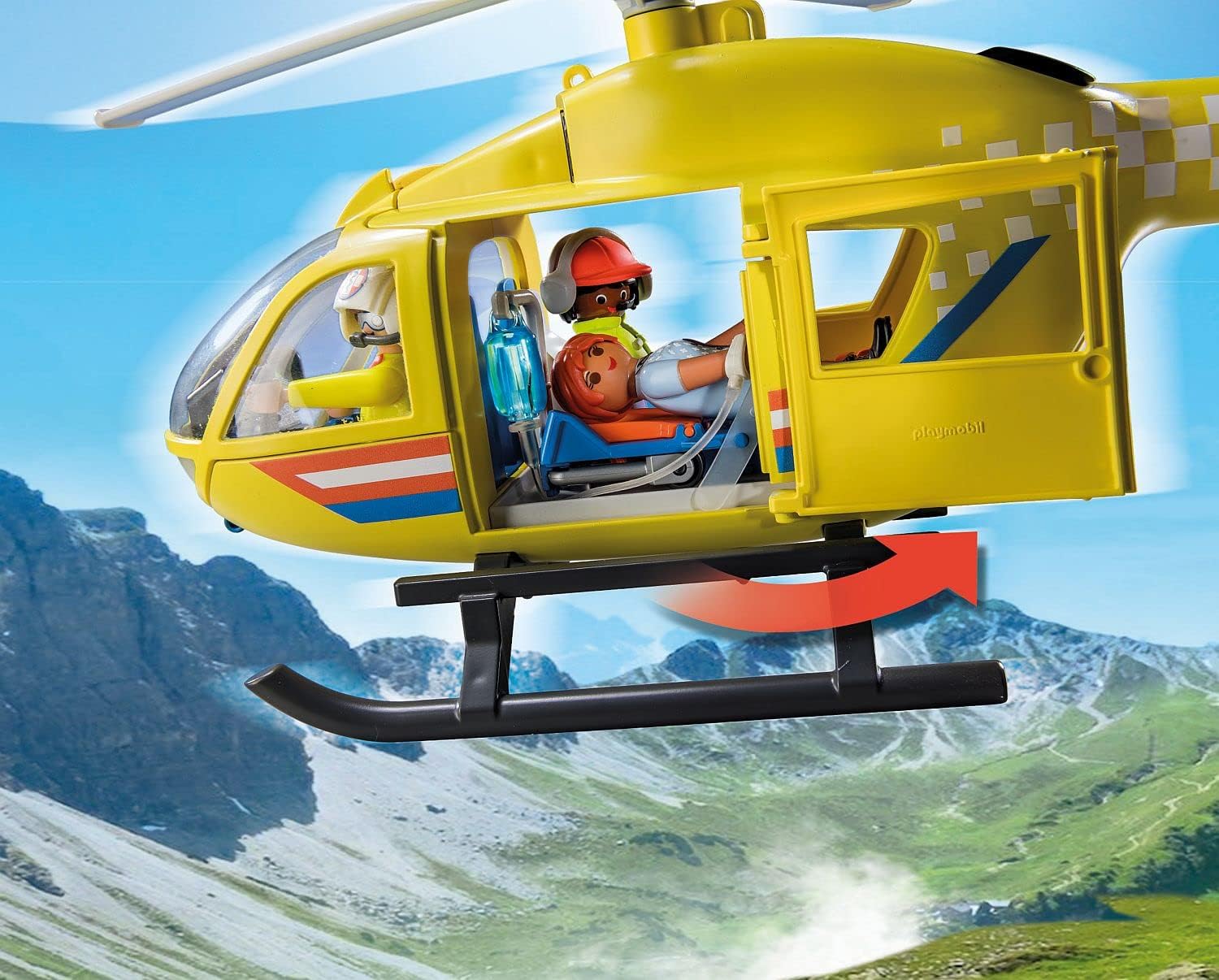 Playmobil 71203 City Life Medical Helicopter - Rescue Vehicle Playset for Kids 4+ 3