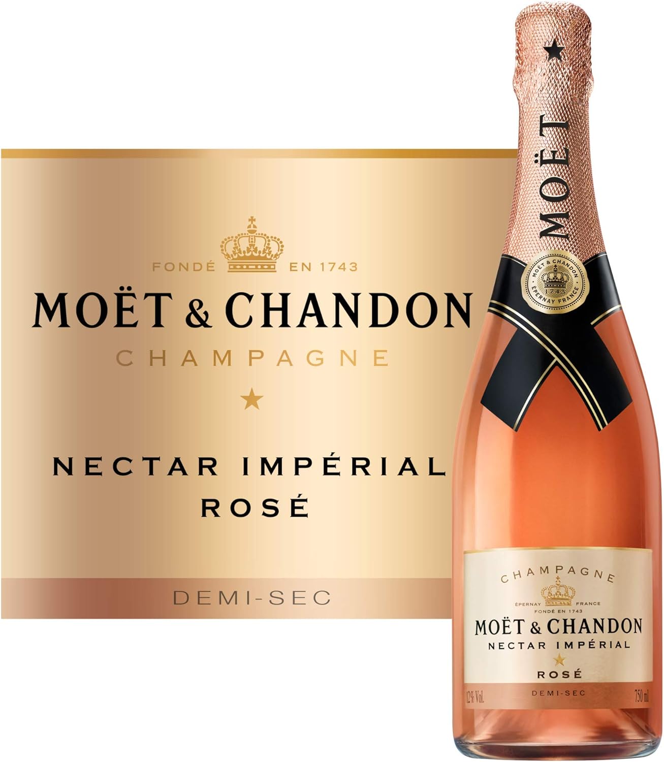 Moët & Chandon Nectar Impérial Rosé Champagne Non-Vintage, 75 cl