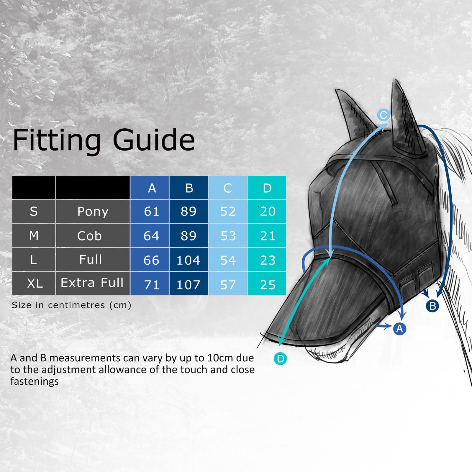 Harrison Howard CareMaster Pro Luminous Fly Mask - 60% UV Protection | Cob Size | Summer Mint 7