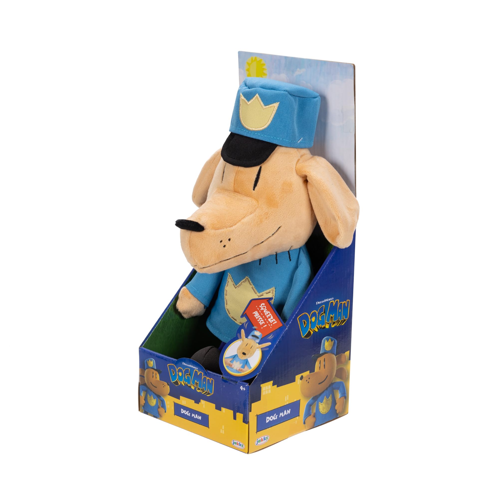 Dog Man Feature Plush by Jakks Pacific - Ears Flip Up and Down, Squeeze Toy 15