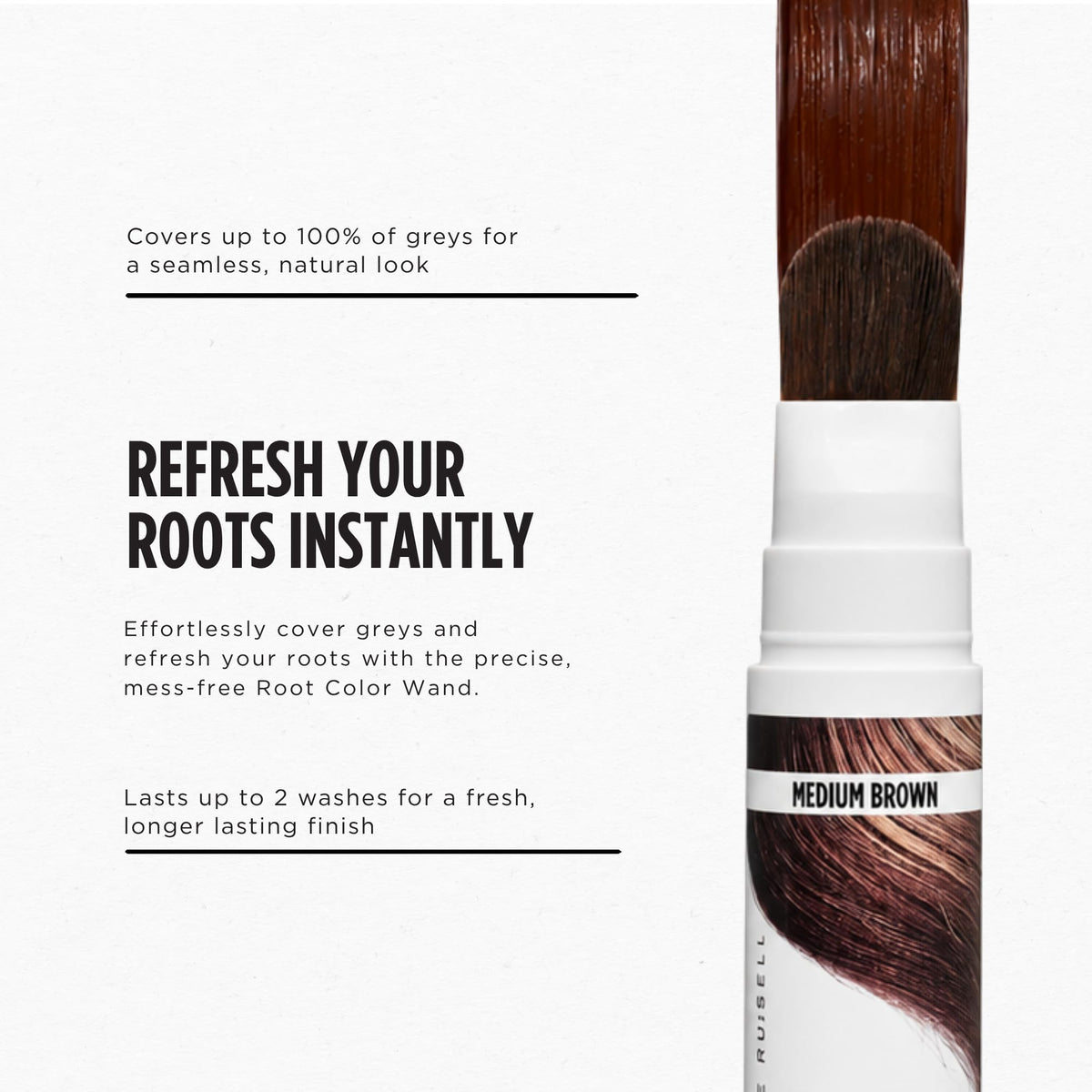 Jerome Russell Root Color Wand - Instant Grey Coverage | Medium Brown | 18 ml