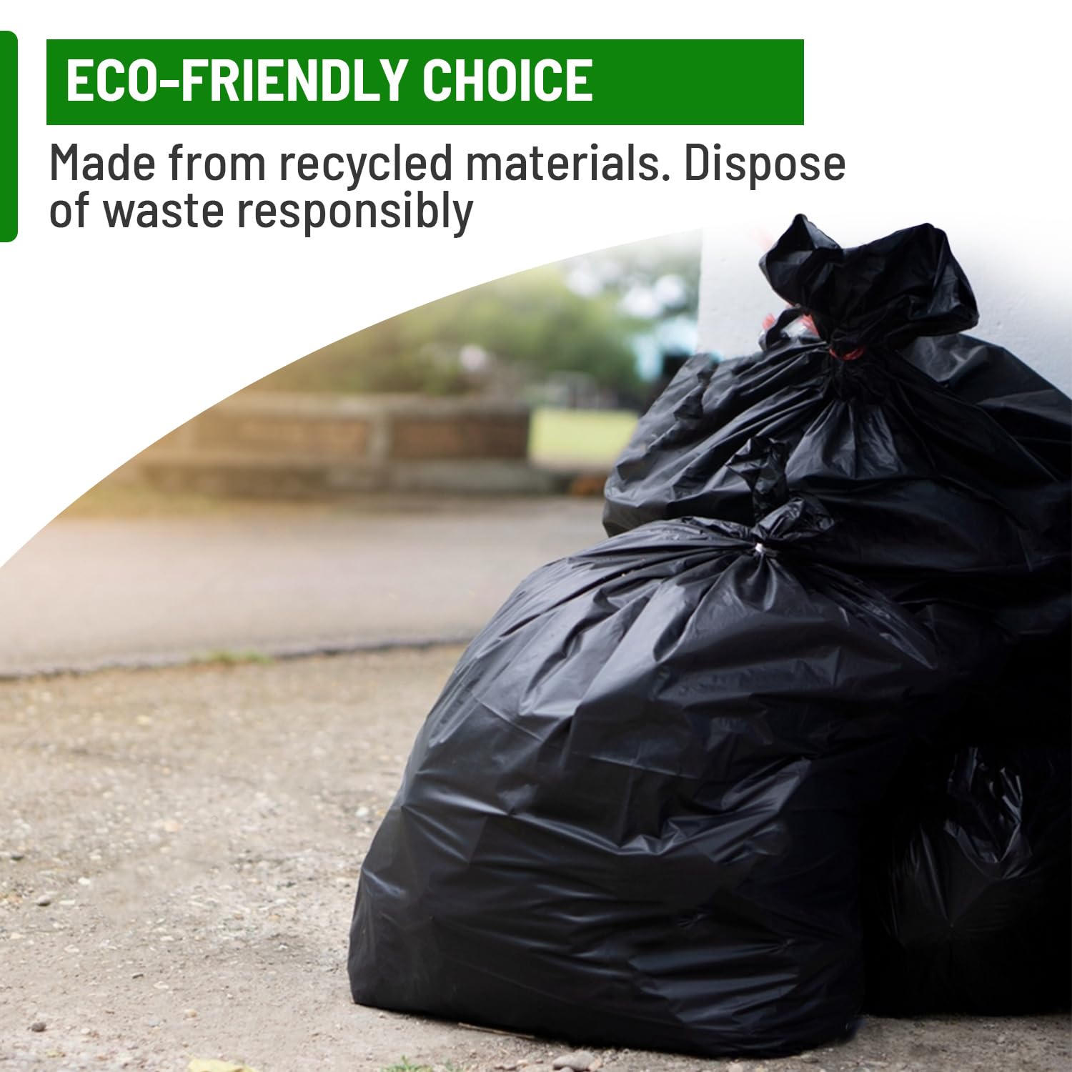 Delka Heavy Duty Black Bin Bags – 30 Micron Extra Strong Leak-Proof 75L Garbage Liners – 25 Pack 3