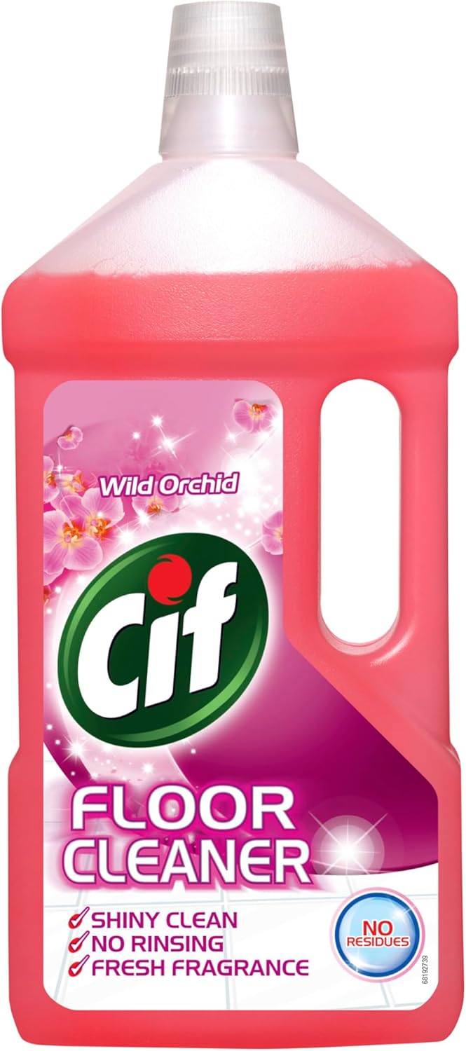 Cif Wild Orchid Floor Cleaner - Multi-Surface Residue-Free Cleaner for Linoleum, Vinyl & Ceramic Tile