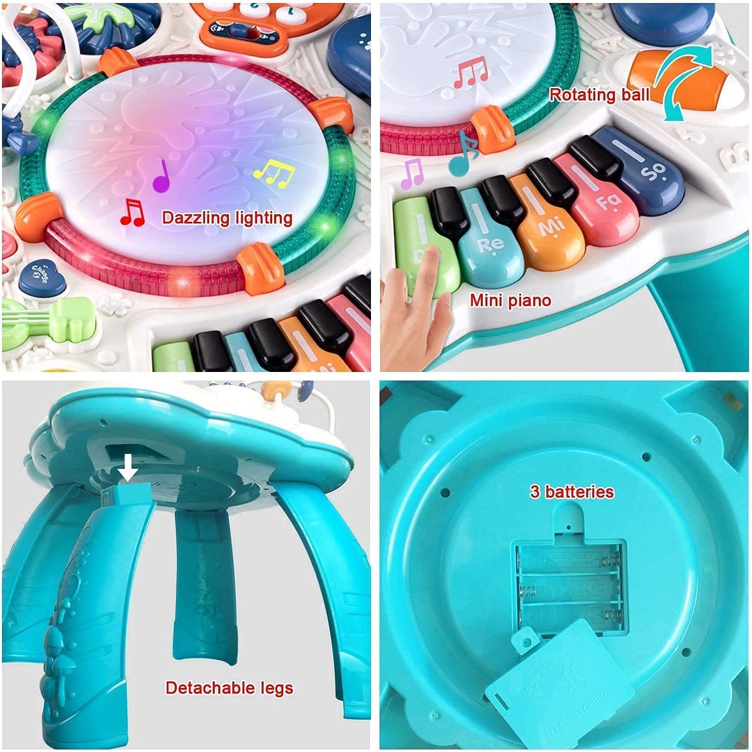 Baby Activity Table 11-in-1 Musical Learning Center - Educational Toy for 6 Months to 8 Years