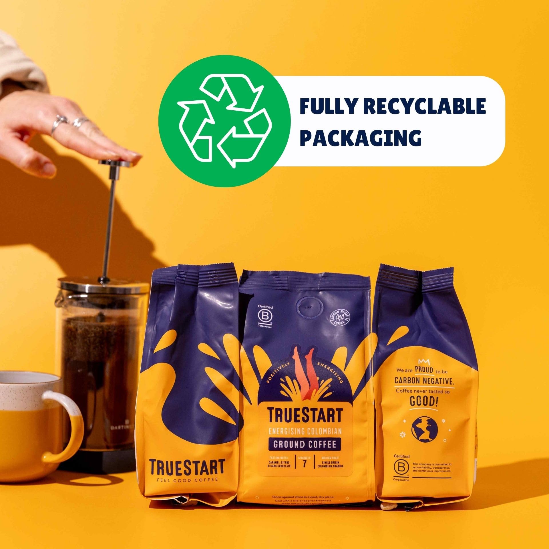 TrueStart - Smooth Energising Colombian Ground Coffee 200g 3