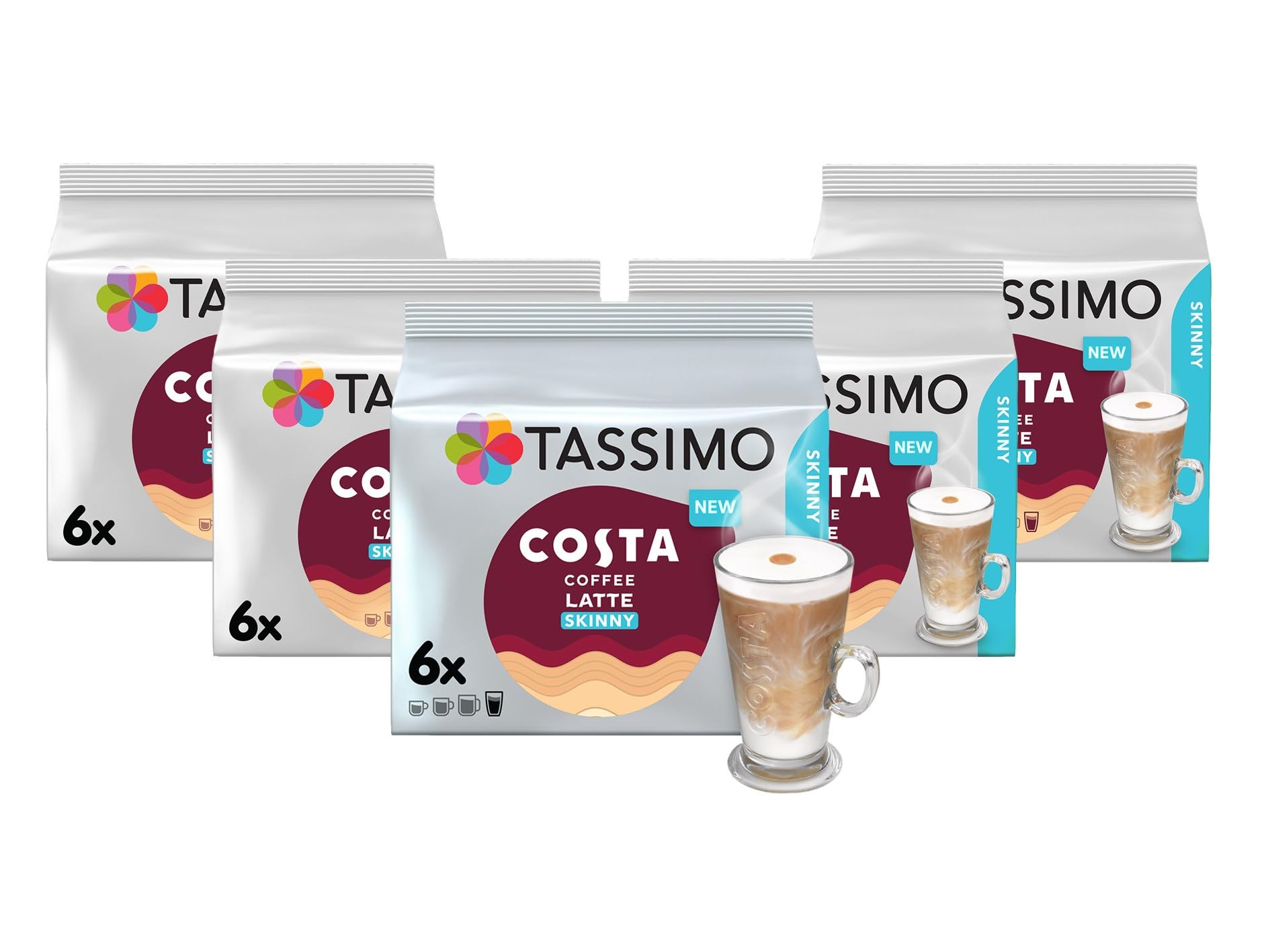 Tassimo - Costa Skinny Latte Coffee Pods (Pack of 60)