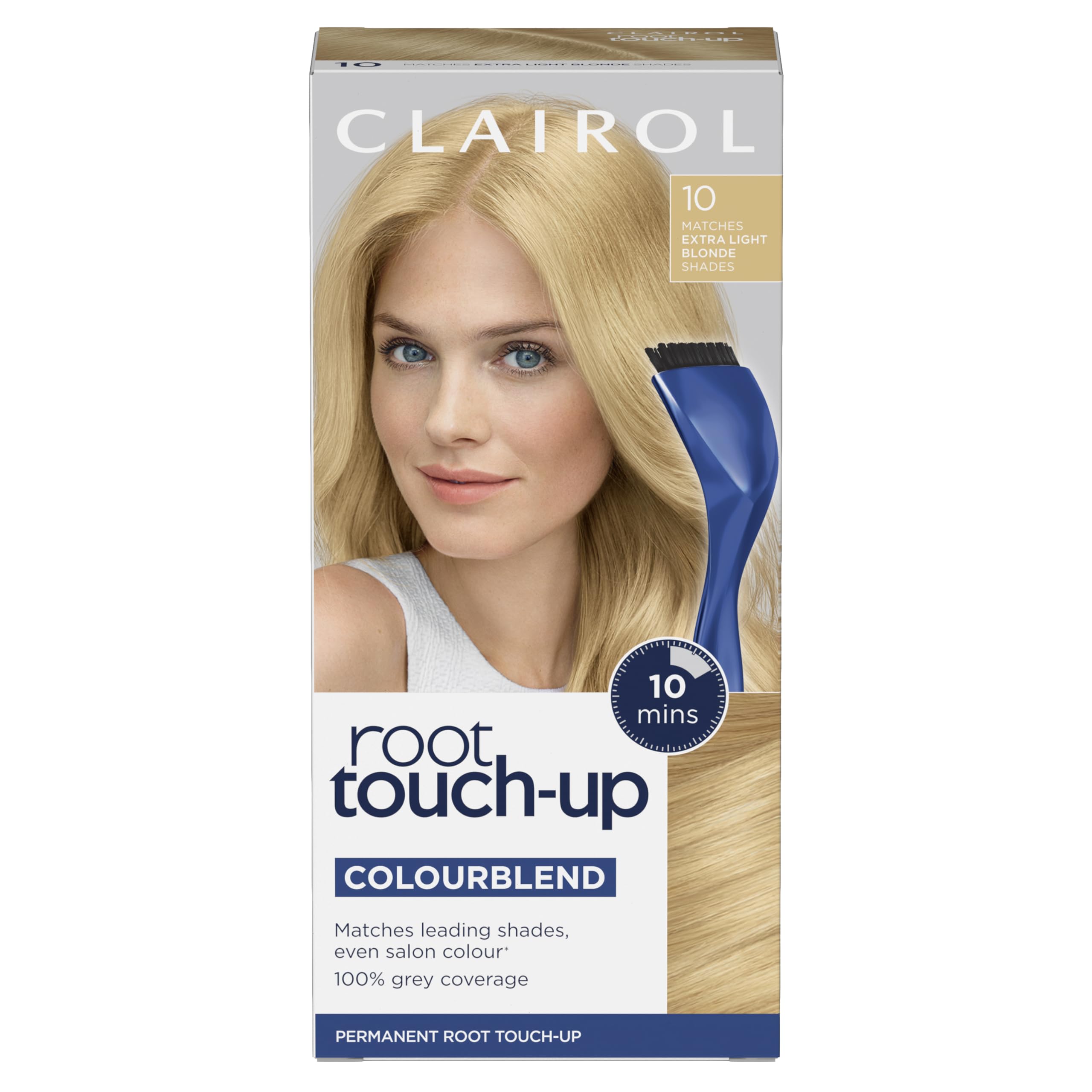 Clairol Root Touch-Up Permanent Hair Dye - 10 Extra Light Blonde (90g)