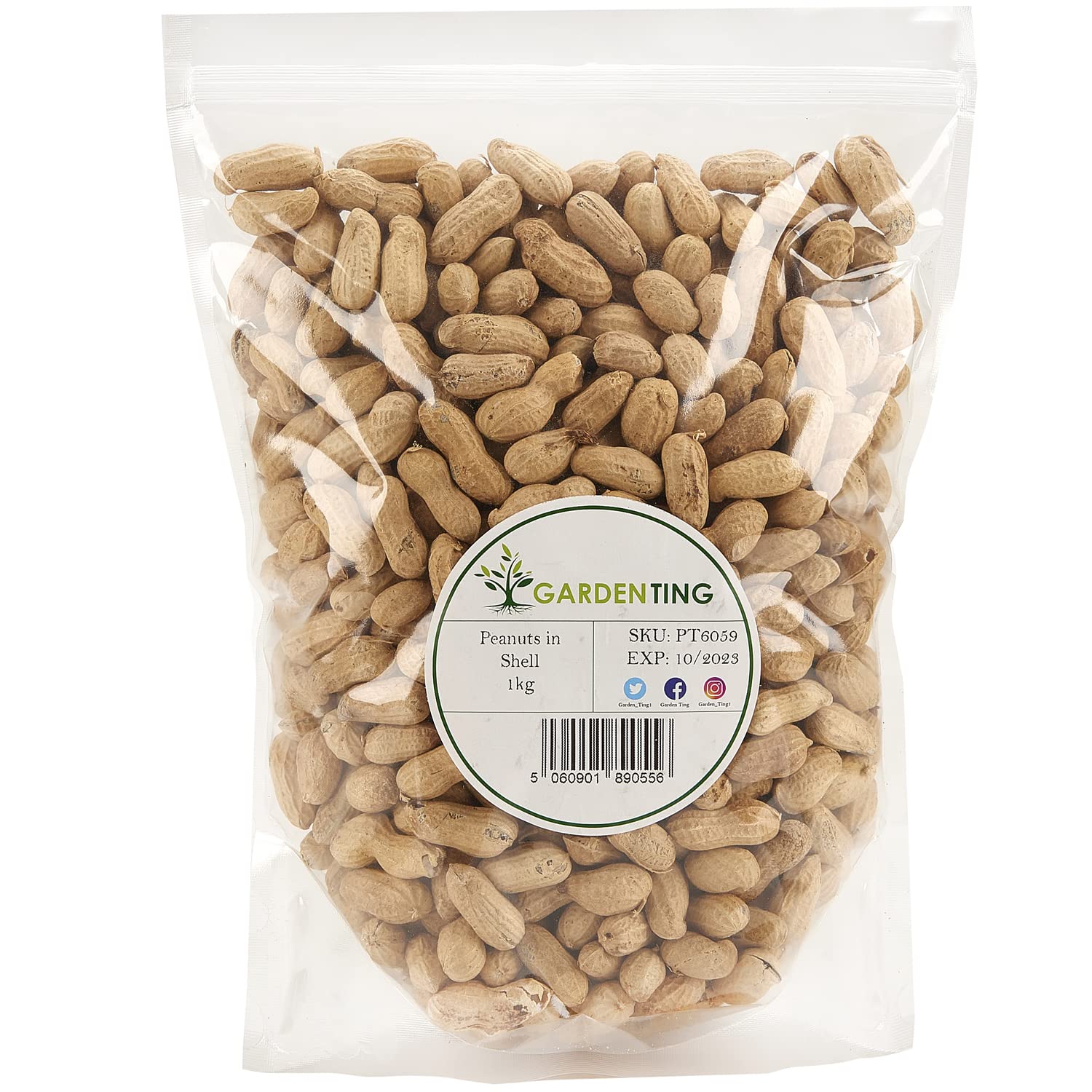 Garden Ting Peanuts in Shell Monkey Nuts - High Energy Bird Feed | 1kg Pack