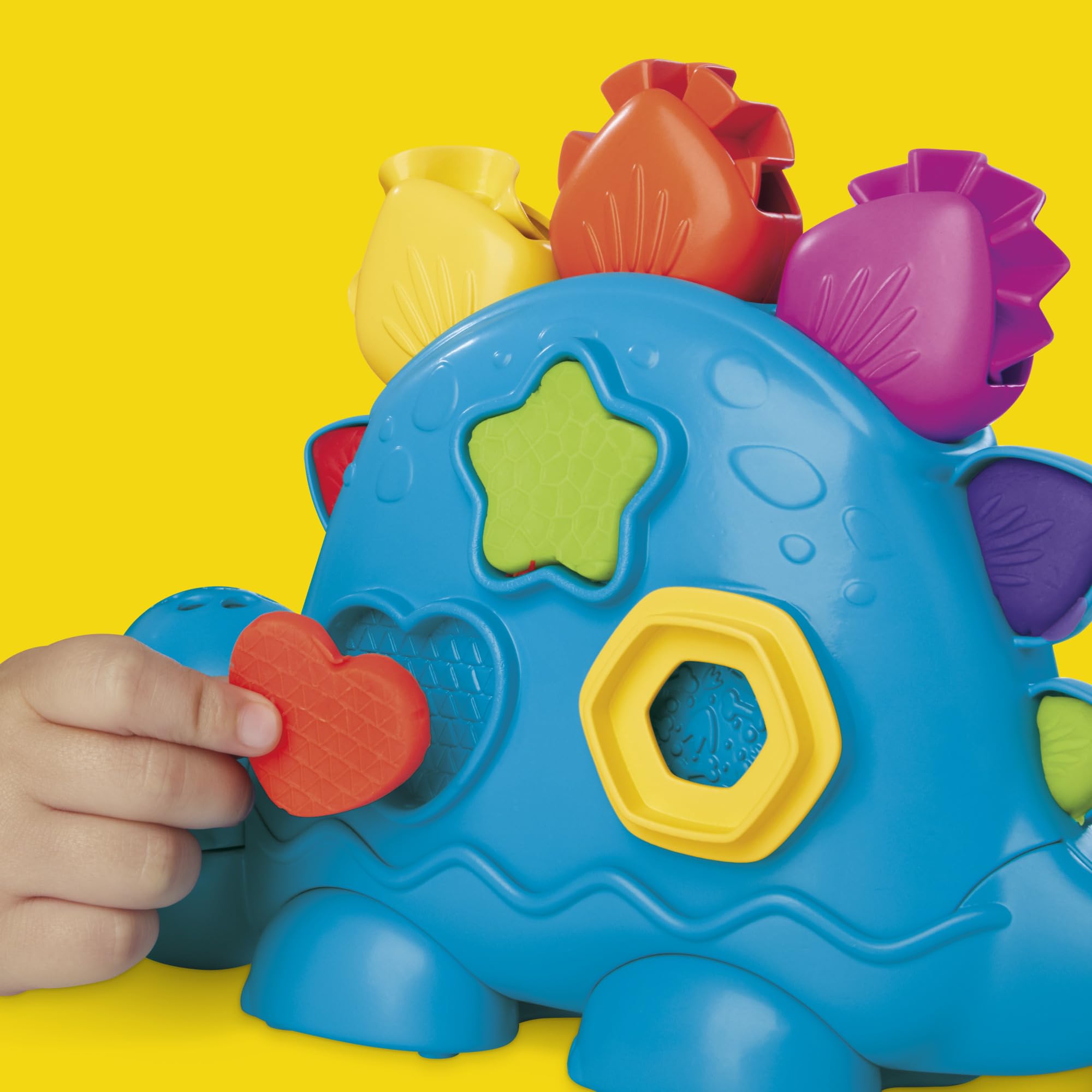 Play-Doh Shapes & Colours Dinosaur Toy - Preschool Creative Playset for Ages 3+