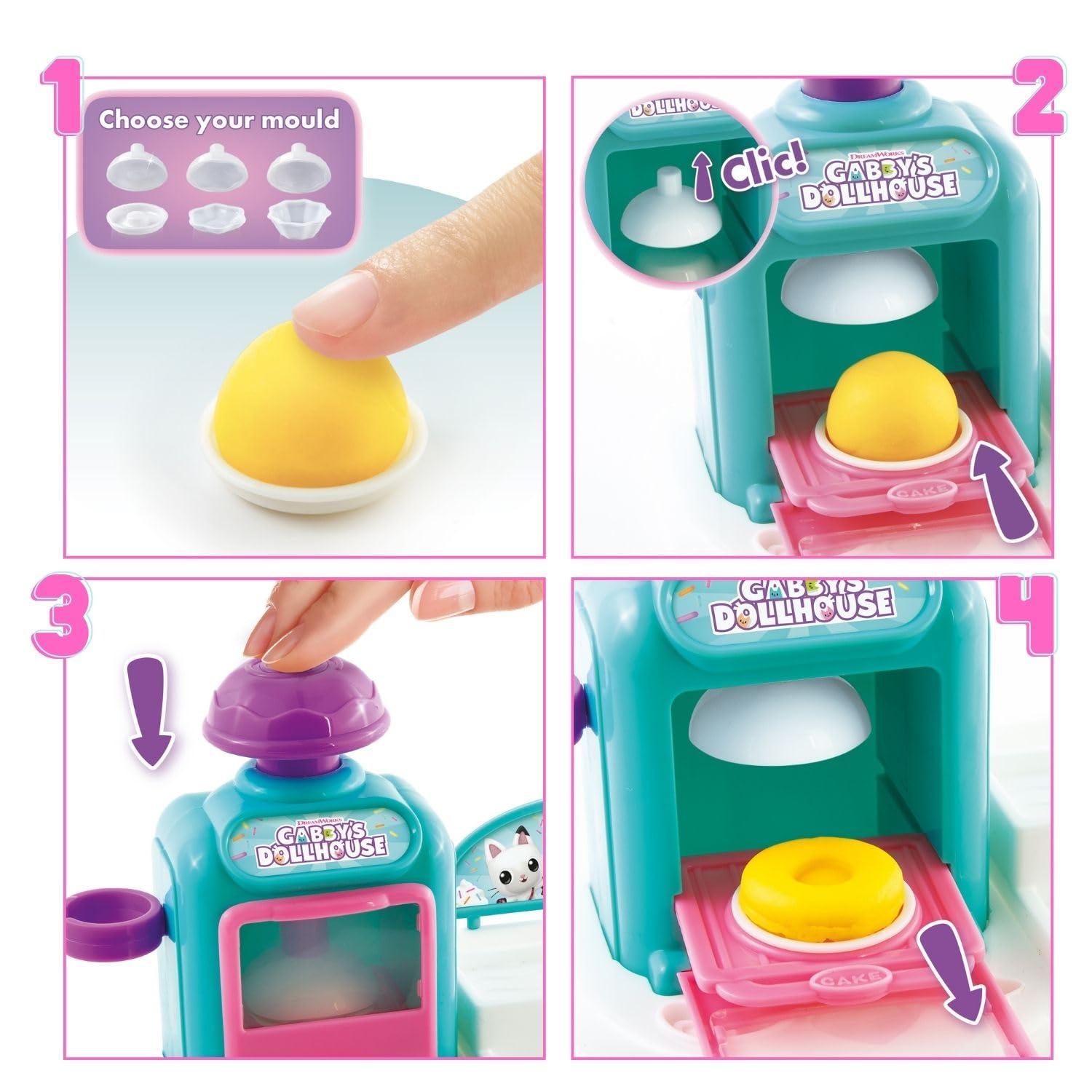 Gabby's Dollhouse Cakey Cat’s Dough Kitchen - Pretend Play Baking Set 3