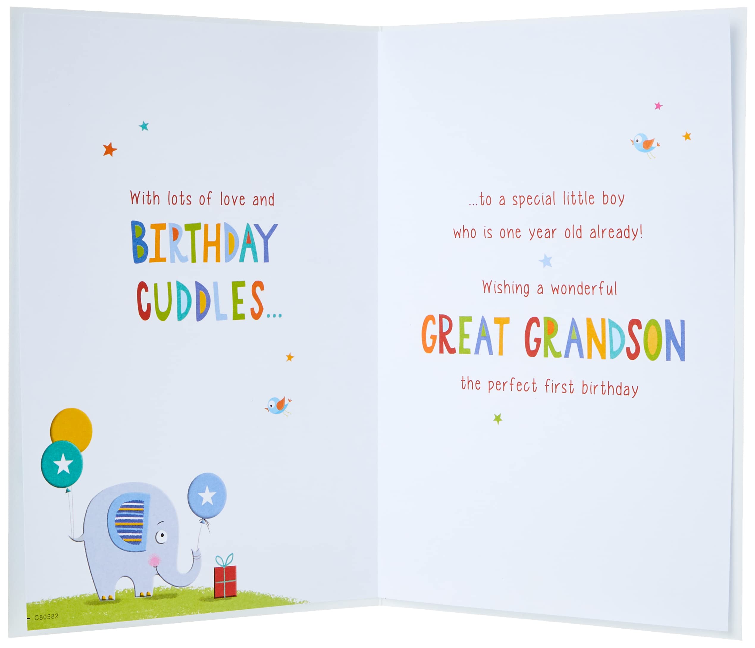 Piccadilly Greetings Regal Publishing Age 1 Great Grandson Birthday Card | 9 x 6 Inches