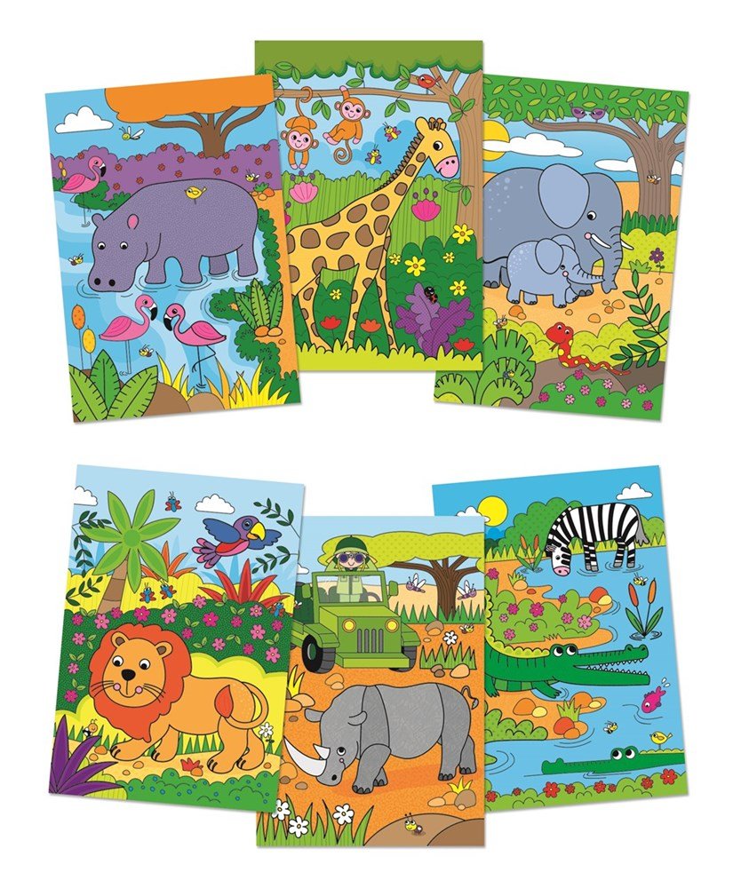 Galt Water Magic Safari - Reusable Water Reveal Colouring Book for Kids 5