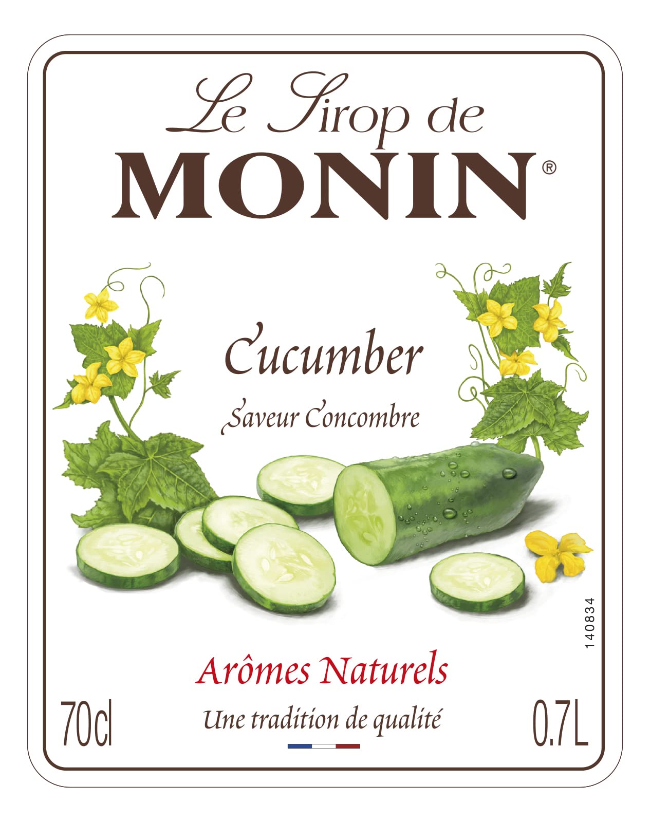 Monin Cucumber Syrup 700ml - Natural Flavouring for Cocktails, Mocktails & Beverages 4