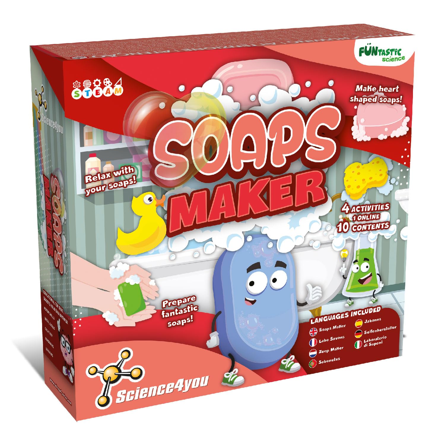 Science4you Soap Making Kit for Kids - 8 Experiments | Ages 8+ | STEAM Toy