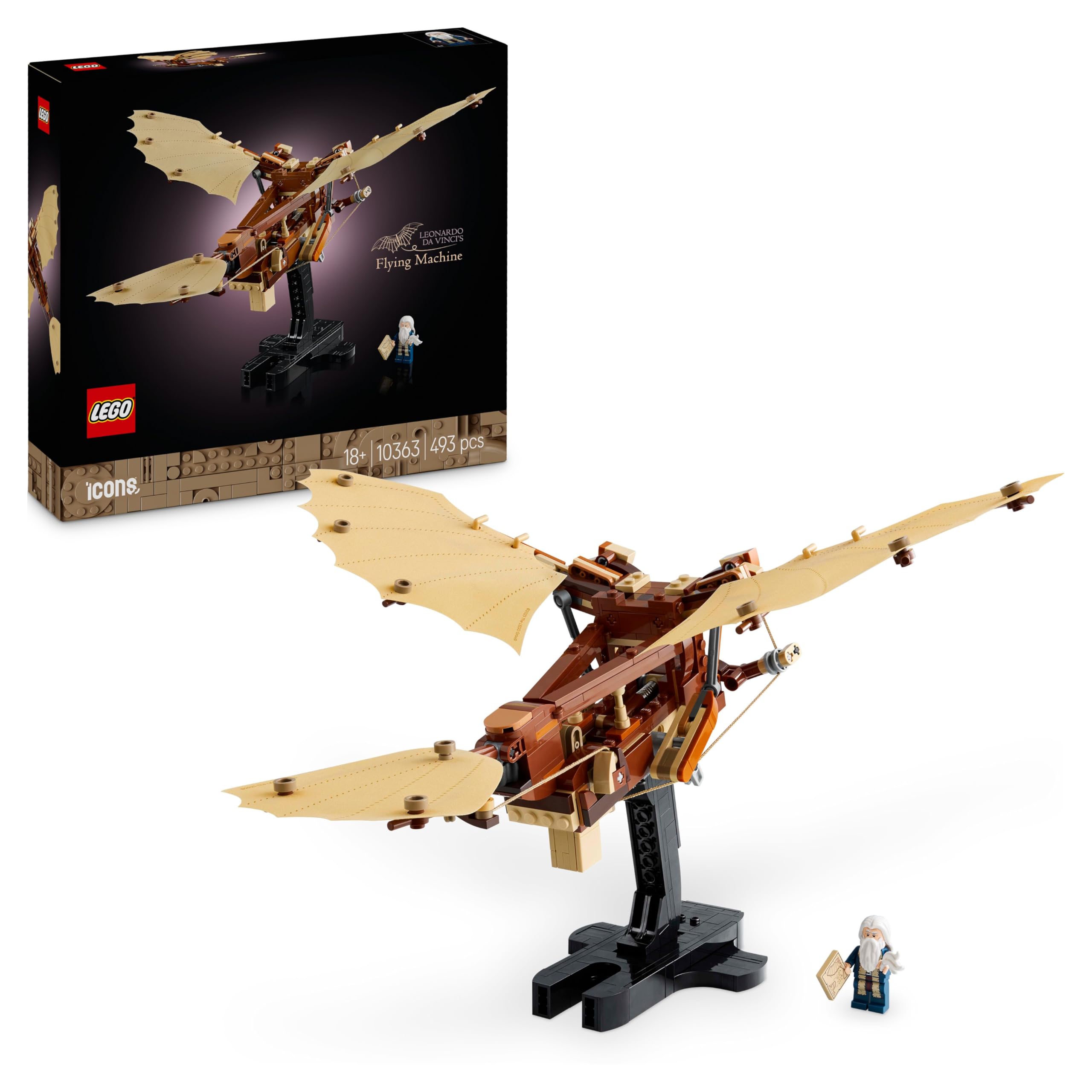 LEGO Icons Leonardo da Vinci’s Flying Machine Building Set 10363 for Adults | Ages 18+ 1