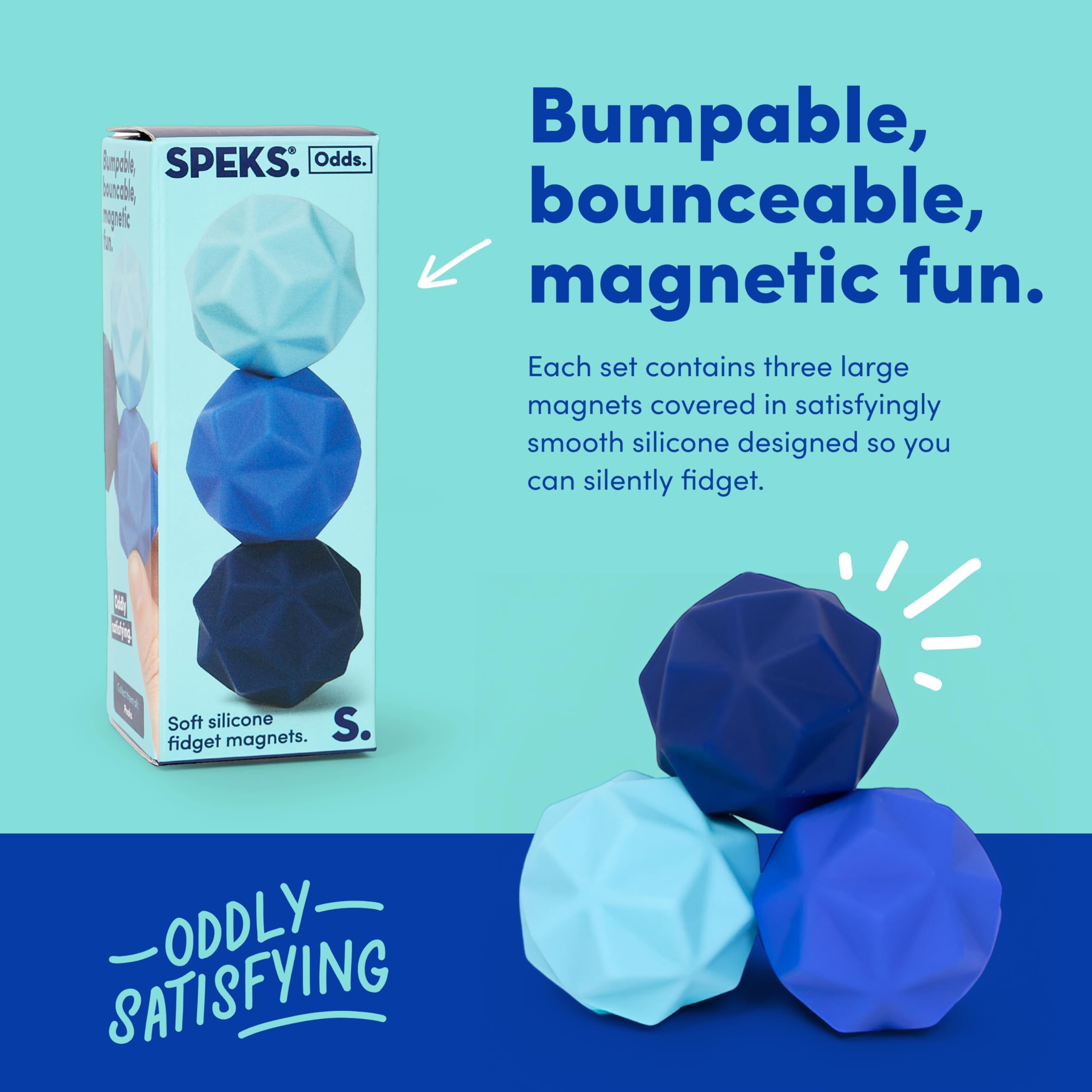 Speks Odds Soft Silicone Fidget Magnets - Silent Stress Relief Toy for Adults & Teens 3