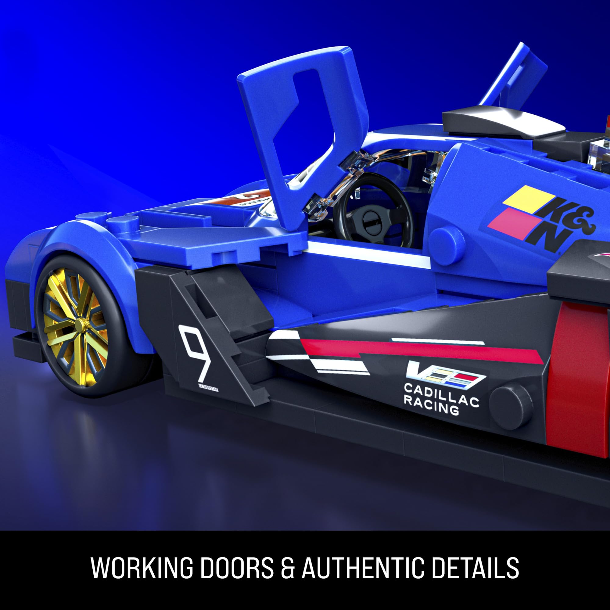 Mattel Brick Shop Hot Wheels Speed Series Building Set - Cadillac Project GTP Hypercar, 229-Piece Set for Ages 10+