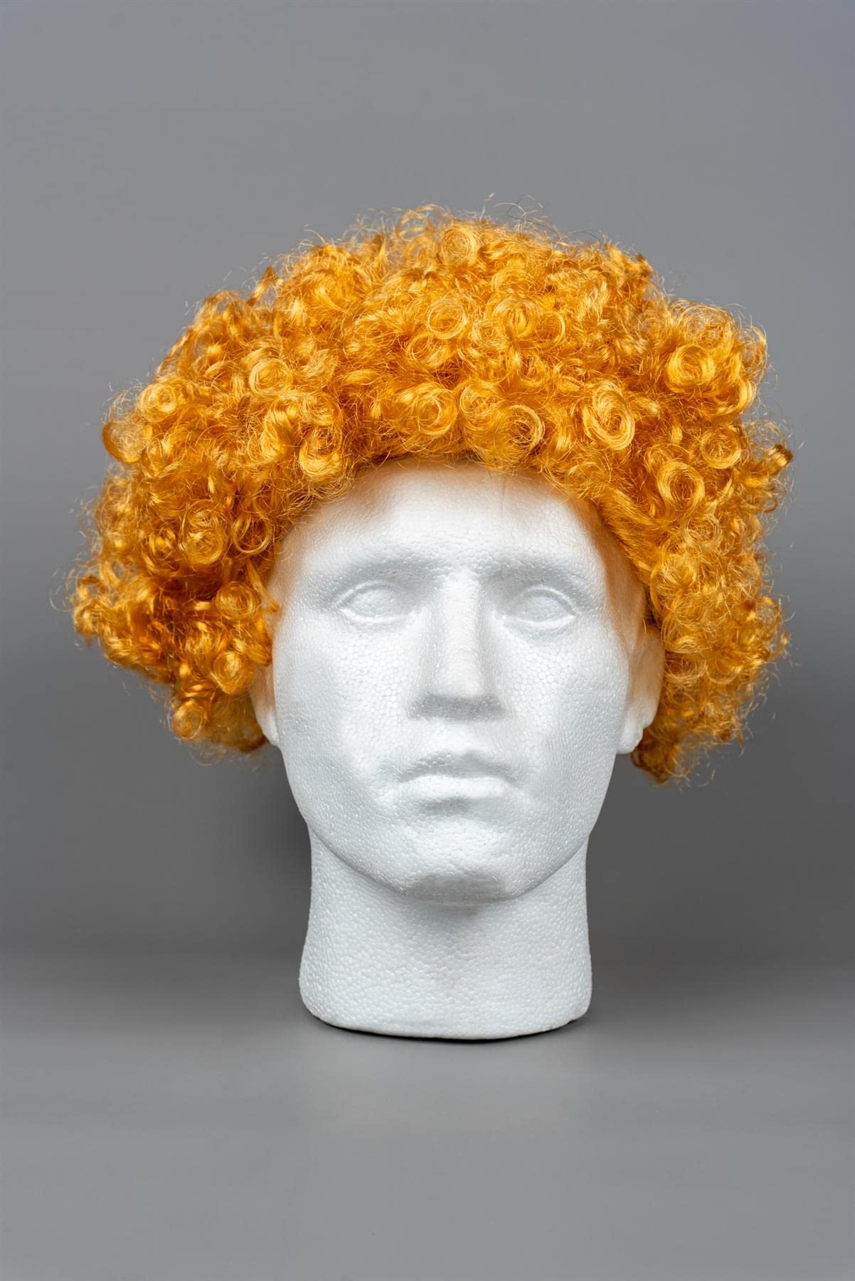 SHATCHI Afro Wig Curly Bouncy Orange Hair for Fancy Dress Party Costume Disco Accessory 70s Theme Unisex 5