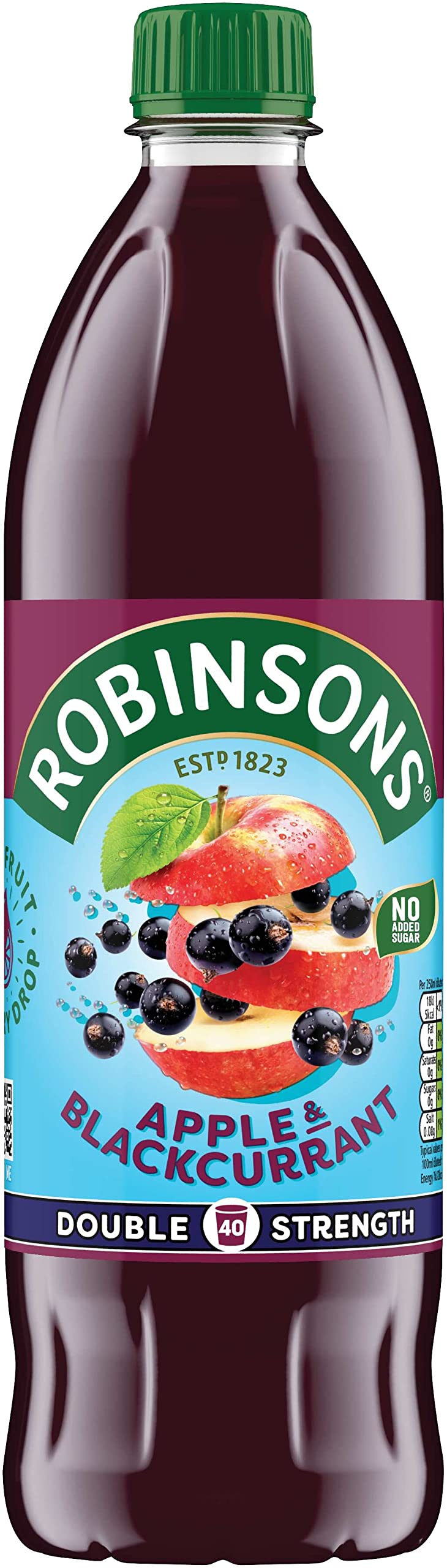Robinsons Apple and Blackcurrant Squash No Added Sugar Concentrate | 1L 2