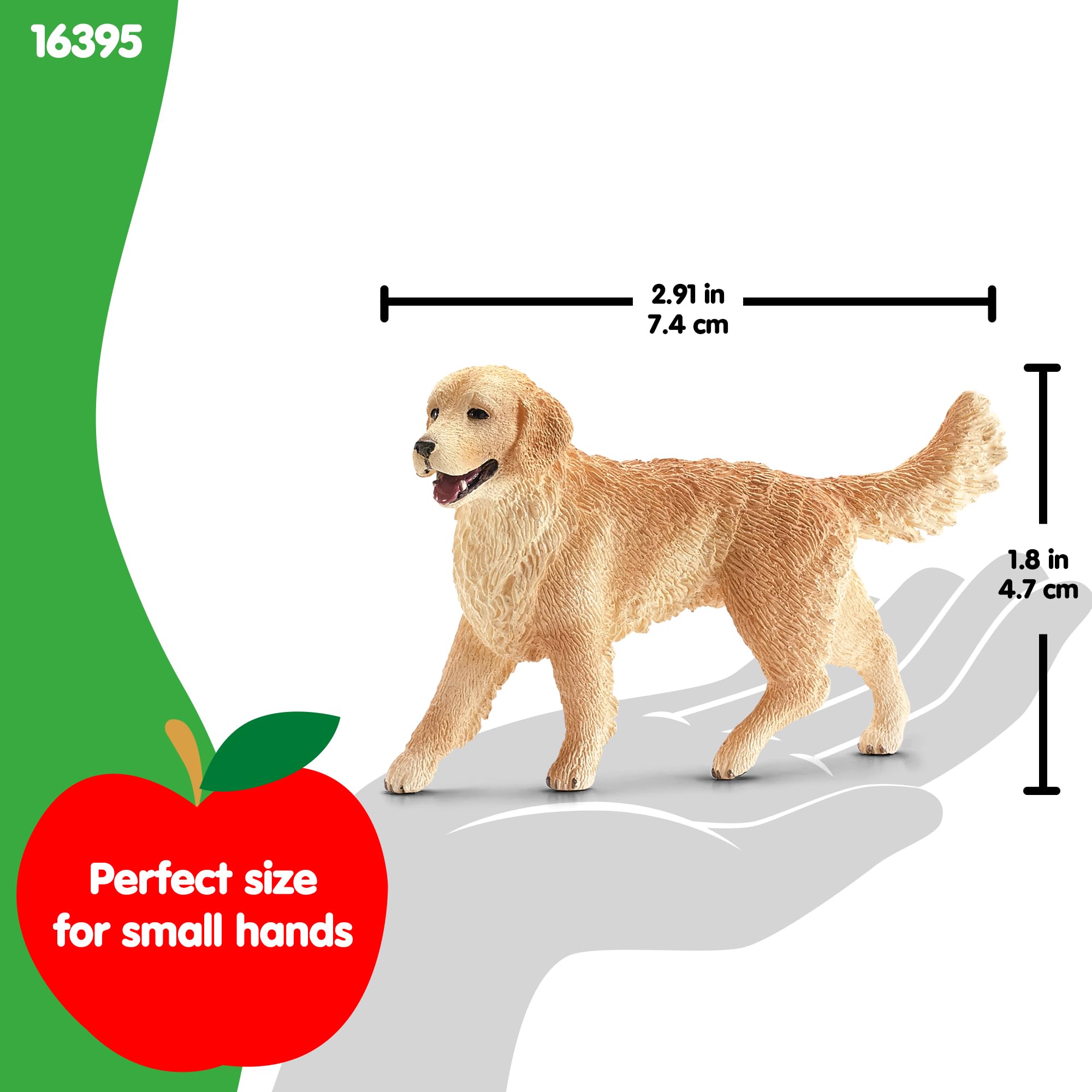 Schleich 16395 Farm World Golden Retriever Female Figurine - Realistic Animal Toy for Ages 3+ 8