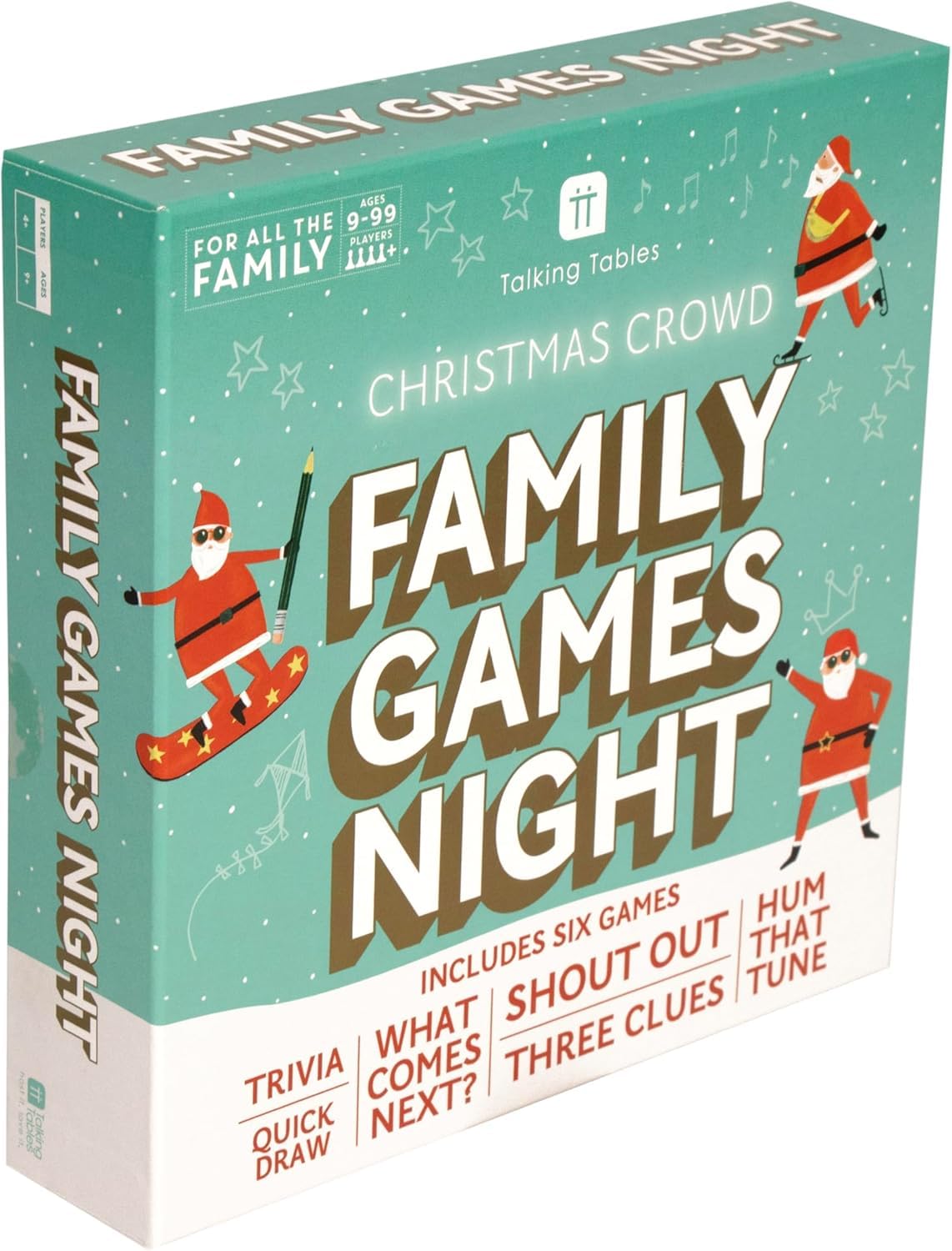Talking Tables Christmas Family Games Night - Six Festive Card Games for Kids and Adults 3