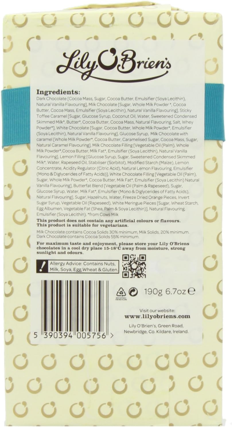 Lily O'Brien's Ultimate Chocolate Collection, 190g - Assorted Milk, Dark & White Chocolates 5