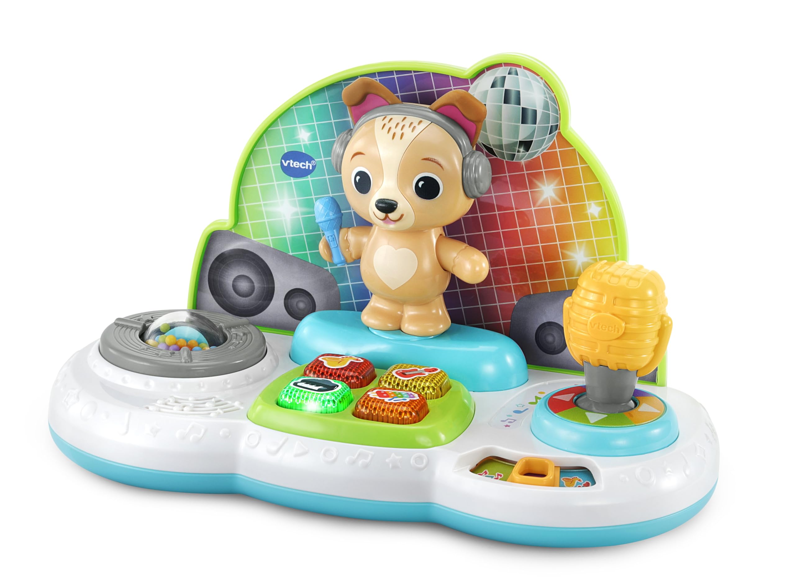 VTech Baby DJ Jams Puppy - Interactive Musical Toy with 60+ Songs & Lights, Ages 9 Months to 3 Years